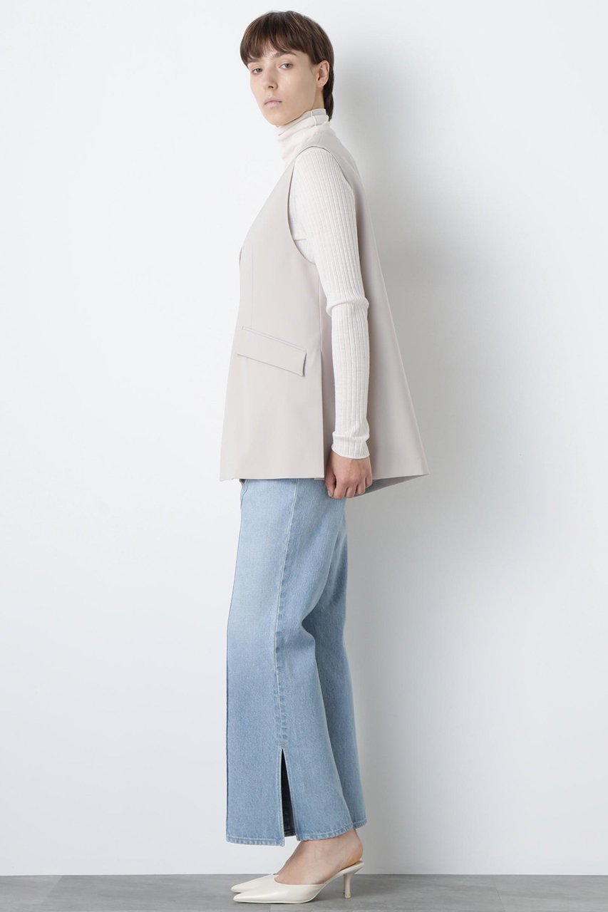 【ヒューエルミュージアム/hueLe Museum】の【STUMBLY】Metal Button Gilet 人気、トレンドファッション・服の通販 founy(ファニー) 　ファッション　Fashion　レディースファッション　Fashion for Women　アウター　Coat / Outerwear Collection　レディースジャケット・軽アウター　Jackets　おすすめ　Recommended / Our Picks　コンパクト　Compact, Small Size　ジャケット　Jacket, Outerwear　ストレッチ　Stretch, Stretchy Fabric　スリット　Slit, Slit Detail　セットアップ　Set-Up, Coordinated Outfit　ドレープ　Drape, Draping Fabric　フロント　Front, Front Design　メタル　Metal, Metal Parts　新作・新入荷　New Arrivals / New In　other-4|ID: prp329100004630155 ipo3291000000033299650