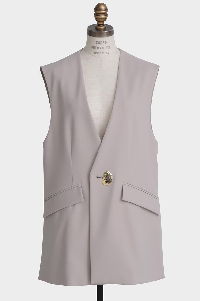 【ヒューエルミュージアム/hueLe Museum】の【STUMBLY】Metal Button Gilet 人気、トレンドファッション・服の通販 founy(ファニー) ファッション Fashion レディースファッション Fashion for Women アウター Coat / Outerwear Collection レディースジャケット・軽アウター Jackets おすすめ Recommended / Our Picks コンパクト Compact, Small Size ジャケット Jacket, Outerwear ストレッチ Stretch, Stretchy Fabric スリット Slit, Slit Detail セットアップ Set-Up, Coordinated Outfit ドレープ Drape, Draping Fabric フロント Front, Front Design ベスト Vest, Waistcoat メタル Metal, Metal Parts other-2|ID: prp329100004630155 ipo3291000000036101059