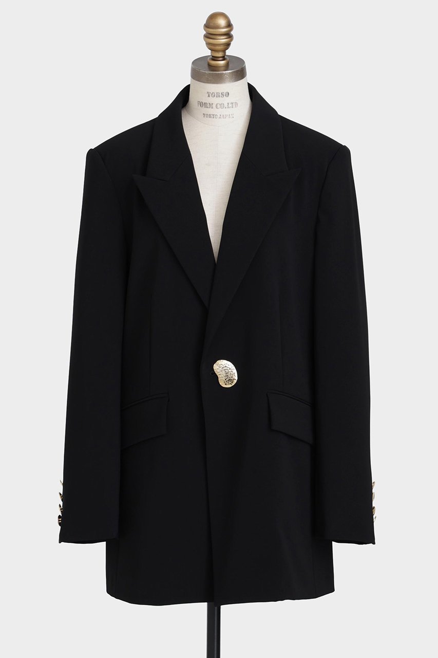 【ヒューエルミュージアム/hueLe Museum】の【STUMBLY】Belted Metal Button Jacket インテリア・キッズ・メンズ・レディースファッション・服の通販 founy(ファウニー) 　ファッション　Fashion　レディースファッション　Fashion for Women　アウター　Coat / Outerwear Collection　レディースジャケット・軽アウター　Jackets　おすすめ　Recommended / Our Picks　クラシック　Classic, Timeless Style　ジャケット　Jacket, Outerwear　ストレッチ　Stretch, Stretchy Fabric　セットアップ　Set-Up, Coordinated Outfit　メタル　Metal, Metal Parts　エレガント 上品　Elegant　ブラック|ID: prp329100004630156 ipo3291000000036650311