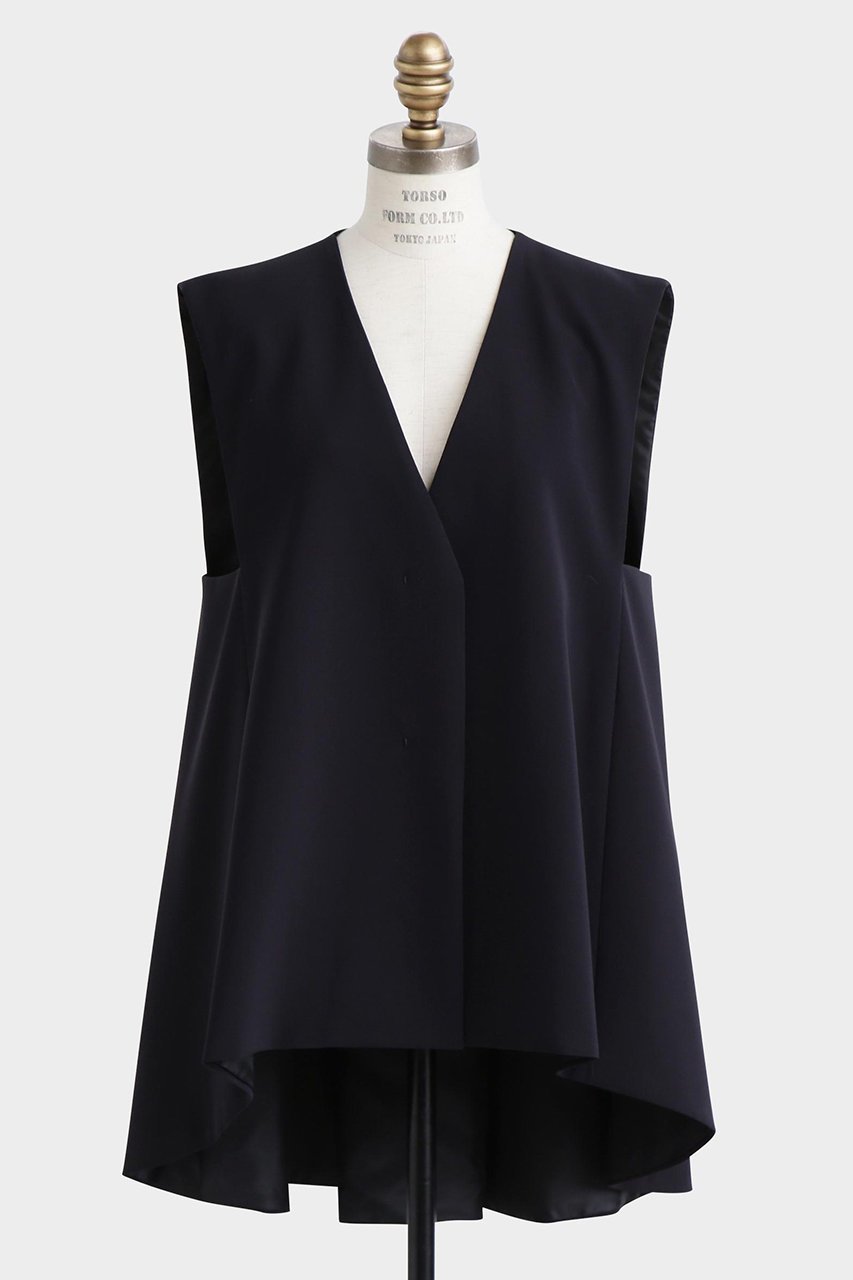 【ヒューエルミュージアム/hueLe Museum】の【hLM】ダブルクロスジレ 人気、トレンドファッション・服の通販 founy(ファニー) 　ファッション　Fashion　レディースファッション　Fashion for Women　アウター　Coat / Outerwear Collection　レディースジャケット・軽アウター　Jackets　エレガント 上品　Elegant　ジャケット　Jacket, Outerwear　ドレープ　Drape, Draping Fabric　フレア　Flare, Flared　ベスト　Vest, Waistcoat　ボックス　Boxy, Box Shape　マニッシュ　Mannish, Boyish　other-2|ID: prp329100004630157 ipo3291000000035753190