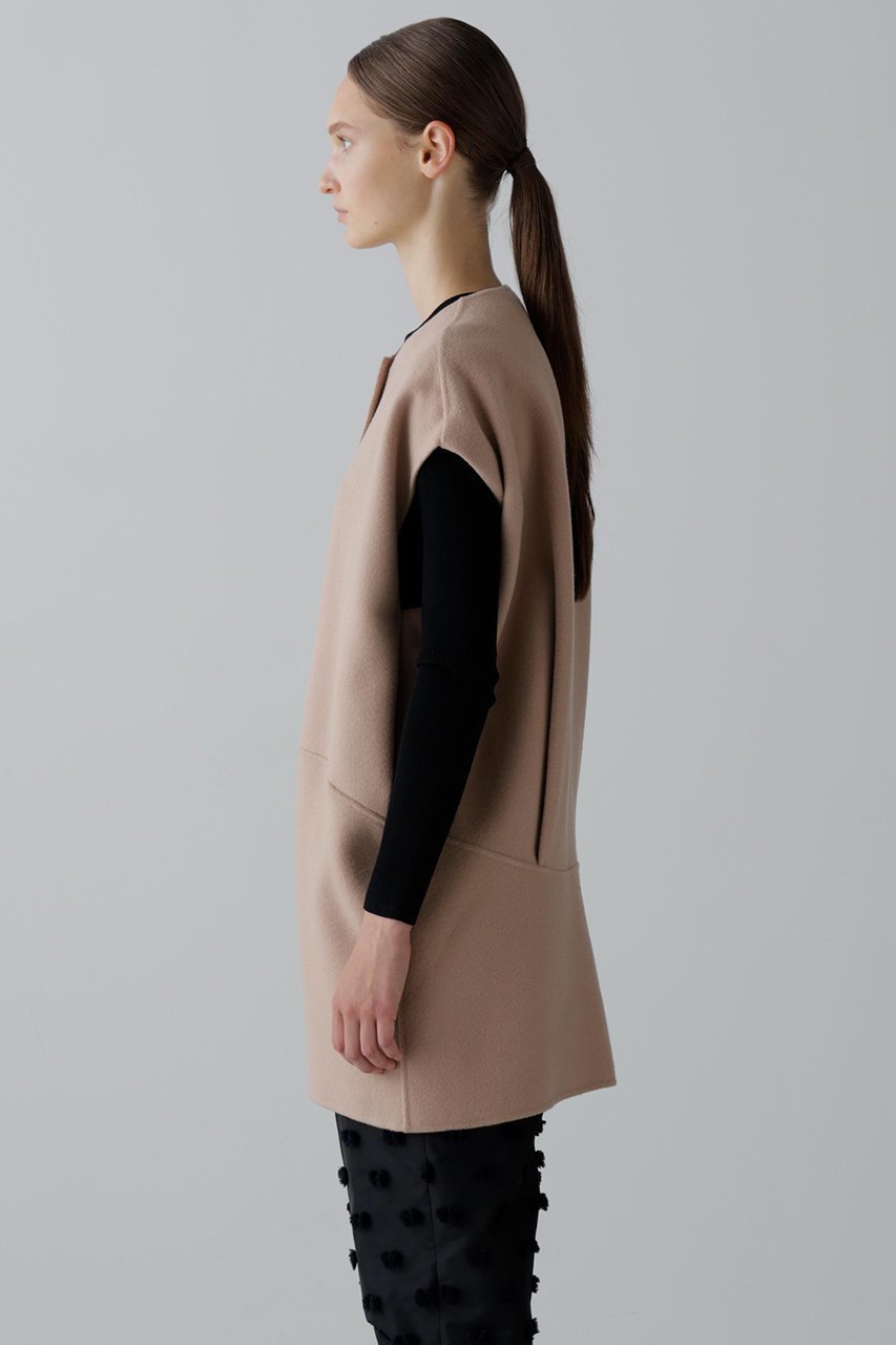 【アドーア/ADORE】のソリッドウールリバーノーカラージレ 人気、トレンドファッション・服の通販 founy(ファニー) 　ファッション　Fashion　レディースファッション　Fashion for Women　アウター　Coat / Outerwear Collection　レディースジャケット・軽アウター　Jackets　コクーン　Cocoon, Cocoon Silhouette　シンプル　Simple, Minimal　ジャケット　Jacket, Outerwear　フロント　Front, Front Design　ベスト　Vest, Waistcoat　リバーシブル　Reversible, Two-Sided　other-3|ID: prp329100004630160 ipo3291000000035631090