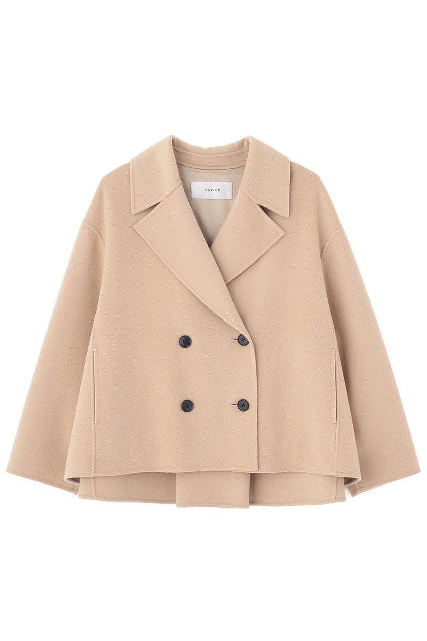 【アドーア/ADORE】のソリッドウールリバージャケット インテリア・キッズ・メンズ・レディースファッション・服の通販 founy(ファニー) 　ファッション　Fashion　レディースファッション　Fashion for Women　アウター　Coat / Outerwear Collection　レディースジャケット・軽アウター　Jackets　ジャケット　Jacket, Outerwear　ダブル　Double, Double-Breasted　フェイス　Face, Facial Design　リバーシブル　Reversible, Two-Sided　定番　Standard, Basic Item　ベージュ|ID: prp329100004630161 ipo3291000000033299694
