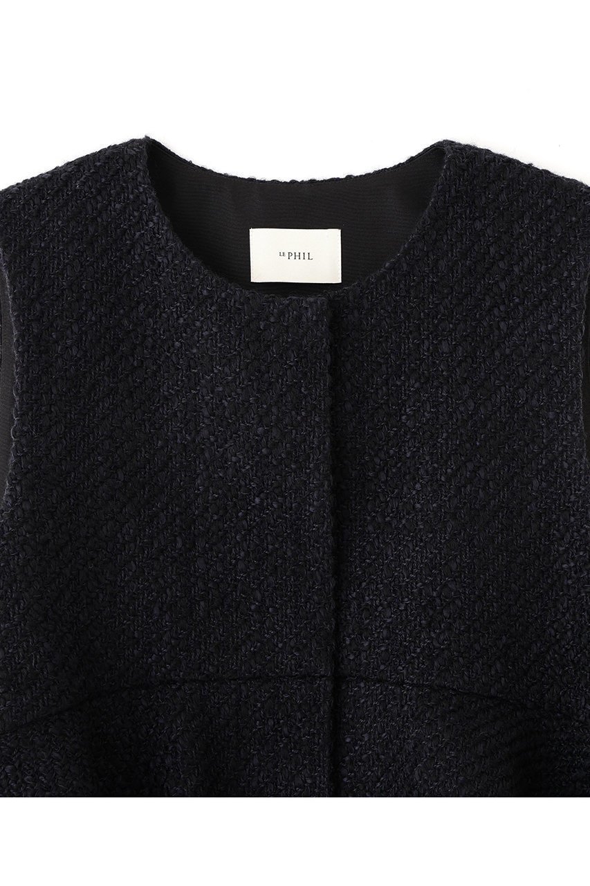 【ル フィル/LE PHIL】のロービングツィードティアードジレ 人気、トレンドファッション・服の通販 founy(ファニー) 　ファッション　Fashion　レディースファッション　Fashion for Women　アウター　Coat / Outerwear Collection　レディースジャケット・軽アウター　Jackets　ジャケット　Jacket, Outerwear　タイトスカート　Pencil Skirt, Tight Skirt　ノースリーブ　Sleeveless, No-Sleeve　バランス　Balance, Style Balance　ビッグ　Big, Oversized　ベスト　Vest, Waistcoat　other-7|ID: prp329100004630163 ipo3291000000033369838
