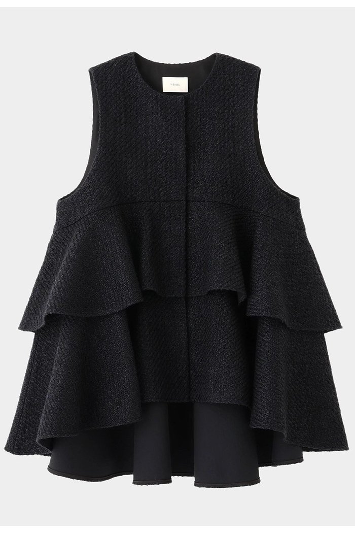 【ル フィル/LE PHIL】のロービングツィードティアードジレ インテリア・キッズ・メンズ・レディースファッション・服の通販 founy(ファニー) https://founy.com/ ファッション Fashion レディースファッション Fashion for Women アウター Coat / Outerwear Collection レディースジャケット・軽アウター Jackets ジャケット Jacket, Outerwear タイトスカート Pencil Skirt, Tight Skirt ノースリーブ Sleeveless, No-Sleeve バランス Balance, Style Balance ビッグ Big, Oversized ベスト Vest, Waistcoat |ID: prp329100004630163 ipo3291000000035753210