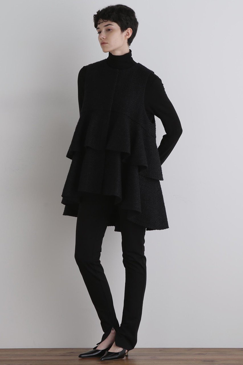 【ル フィル/LE PHIL】のロービングツィードティアードジレ 人気、トレンドファッション・服の通販 founy(ファニー) 　ファッション　Fashion　レディースファッション　Fashion for Women　アウター　Coat / Outerwear Collection　レディースジャケット・軽アウター　Jackets　ジャケット　Jacket, Outerwear　タイトスカート　Pencil Skirt, Tight Skirt　ノースリーブ　Sleeveless, No-Sleeve　バランス　Balance, Style Balance　ビッグ　Big, Oversized　ベスト　Vest, Waistcoat　other-2|ID: prp329100004630163 ipo3291000000036595084