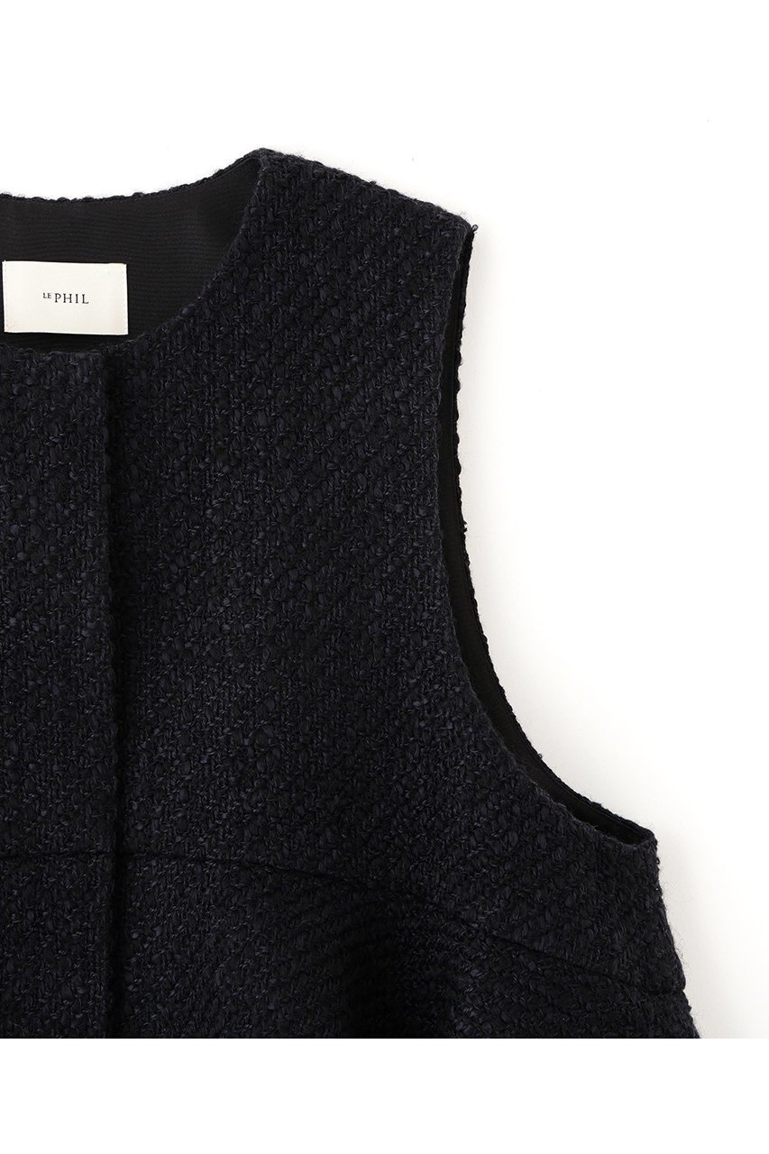 【ル フィル/LE PHIL】のロービングツィードティアードジレ 人気、トレンドファッション・服の通販 founy(ファニー) 　ファッション　Fashion　レディースファッション　Fashion for Women　アウター　Coat / Outerwear Collection　レディースジャケット・軽アウター　Jackets　ジャケット　Jacket, Outerwear　タイトスカート　Pencil Skirt, Tight Skirt　ノースリーブ　Sleeveless, No-Sleeve　バランス　Balance, Style Balance　ビッグ　Big, Oversized　ベスト　Vest, Waistcoat　other-8|ID: prp329100004630163 ipo3291000000036595090