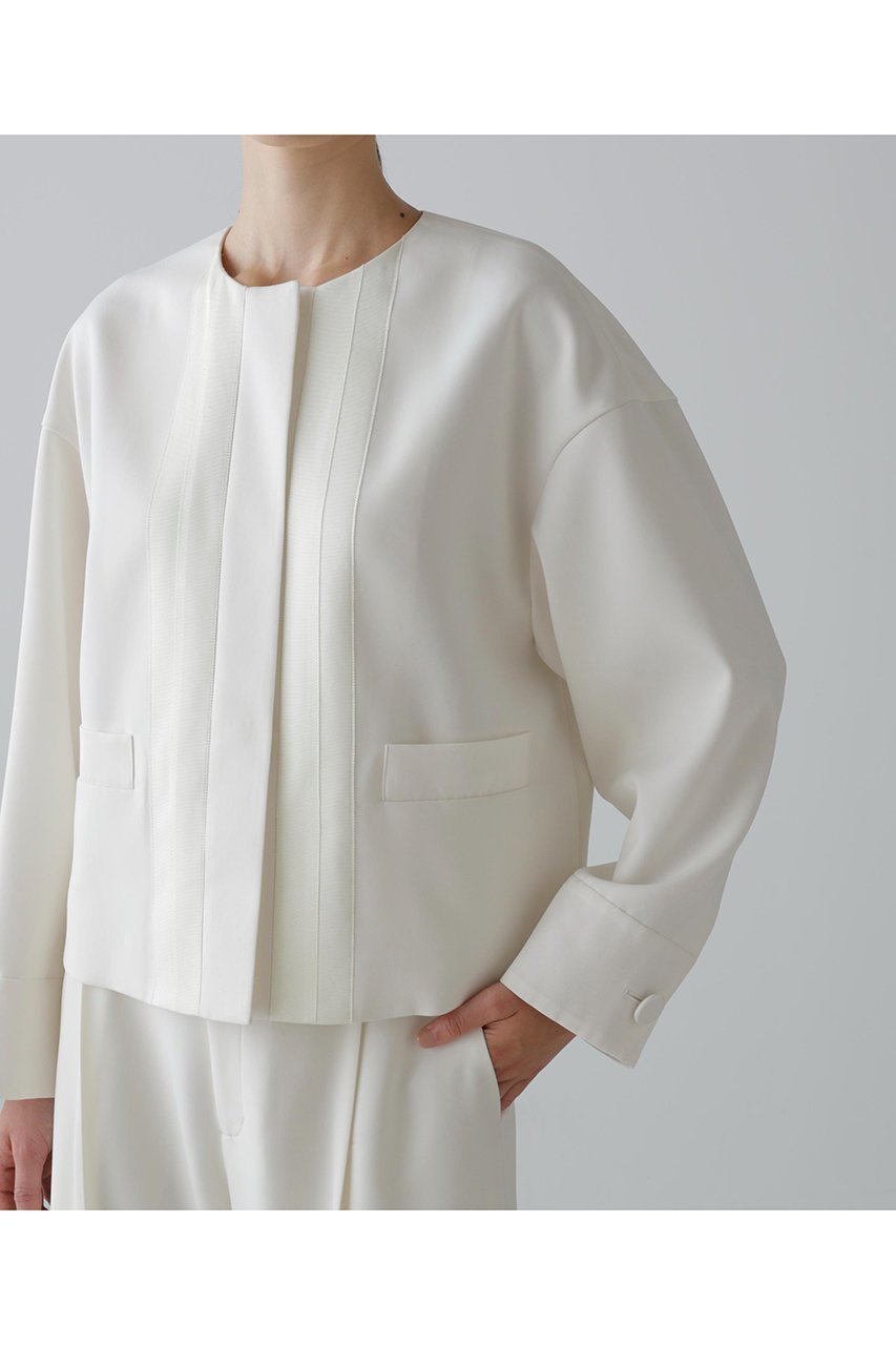 【アドーア/ADORE】のストレッチジョーゼットジャケット 人気、トレンドファッション・服の通販 founy(ファニー) 　ファッション　Fashion　レディースファッション　Fashion for Women　アウター　Coat / Outerwear Collection　レディースジャケット・軽アウター　Jackets　グログラン　Grosgrain, Grosgrain Ribbon　サテン　Satin, Glossy Fabric　ジャケット　Jacket, Outerwear　ジョーゼット　Georgette, Semi-Sheer Fabric　ストレッチ　Stretch, Stretchy Fabric　ボックス　Boxy, Box Shape　other-5|ID: prp329100004630164 ipo3291000000033299720