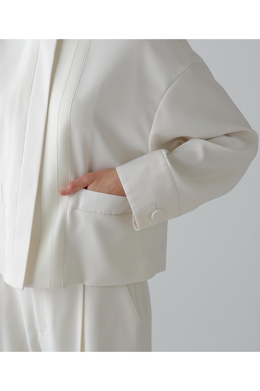 【アドーア/ADORE】のストレッチジョーゼットジャケット 人気、トレンドファッション・服の通販 founy(ファニー) 　ファッション　Fashion　レディースファッション　Fashion for Women　アウター　Coat / Outerwear Collection　レディースジャケット・軽アウター　Jackets　グログラン　Grosgrain, Grosgrain Ribbon　サテン　Satin, Glossy Fabric　ジャケット　Jacket, Outerwear　ジョーゼット　Georgette, Semi-Sheer Fabric　ストレッチ　Stretch, Stretchy Fabric　ボックス　Boxy, Box Shape　other-6|ID: prp329100004630164 ipo3291000000033299721
