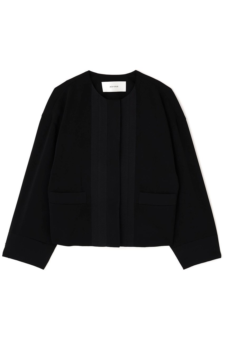 【アドーア/ADORE】のストレッチジョーゼットジャケット インテリア・キッズ・メンズ・レディースファッション・服の通販 founy(ファニー) ファッション Fashion レディースファッション Fashion for Women アウター Coat / Outerwear Collection レディースジャケット・軽アウター Jackets グログラン Grosgrain, Grosgrain Ribbon サテン Satin, Glossy Fabric ジャケット Jacket, Outerwear ジョーゼット Georgette, Semi-Sheer Fabric ストレッチ Stretch, Stretchy Fabric ボックス Boxy, Box Shape ブラック|ID: prp329100004630164 ipo3291000000033985017