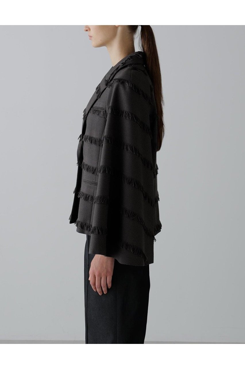 【アドーア/ADORE】のフリンジチェックジャケット 人気、トレンドファッション・服の通販 founy(ファニー) 　ファッション　Fashion　レディースファッション　Fashion for Women　アウター　Coat / Outerwear Collection　レディースジャケット・軽アウター　Jackets　おすすめ　Recommended / Our Picks　ジャカード／ジャガード　Jacquard, Woven Pattern　ジャケット　Jacket, Outerwear　スリーブ　Sleeve, Long Sleeve / Short Sleeve　セットアップ　Set-Up, Coordinated Outfit　チェック　Check, Plaid, Tartan　フリンジ　Fringe, Tassel　フレア　Flare, Flared　ボーダー　Border, Stripe　other-5|ID: prp329100004630165 ipo3291000000033299729