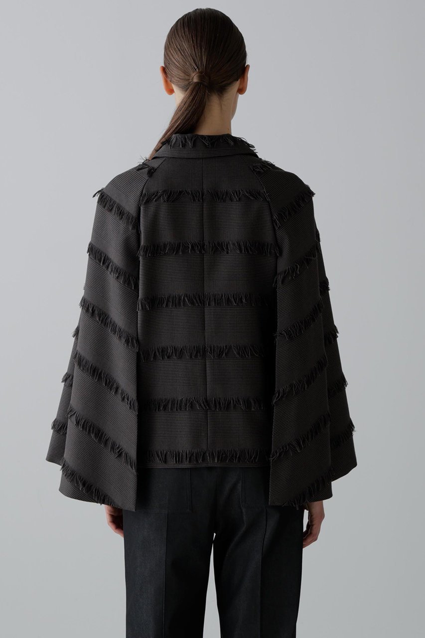 【アドーア/ADORE】のフリンジチェックジャケット 人気、トレンドファッション・服の通販 founy(ファニー) 　ファッション　Fashion　レディースファッション　Fashion for Women　アウター　Coat / Outerwear Collection　レディースジャケット・軽アウター　Jackets　おすすめ　Recommended / Our Picks　ジャカード／ジャガード　Jacquard, Woven Pattern　ジャケット　Jacket, Outerwear　スリーブ　Sleeve, Long Sleeve / Short Sleeve　セットアップ　Set-Up, Coordinated Outfit　チェック　Check, Plaid, Tartan　フリンジ　Fringe, Tassel　フレア　Flare, Flared　ボーダー　Border, Stripe　other-6|ID: prp329100004630165 ipo3291000000033299730
