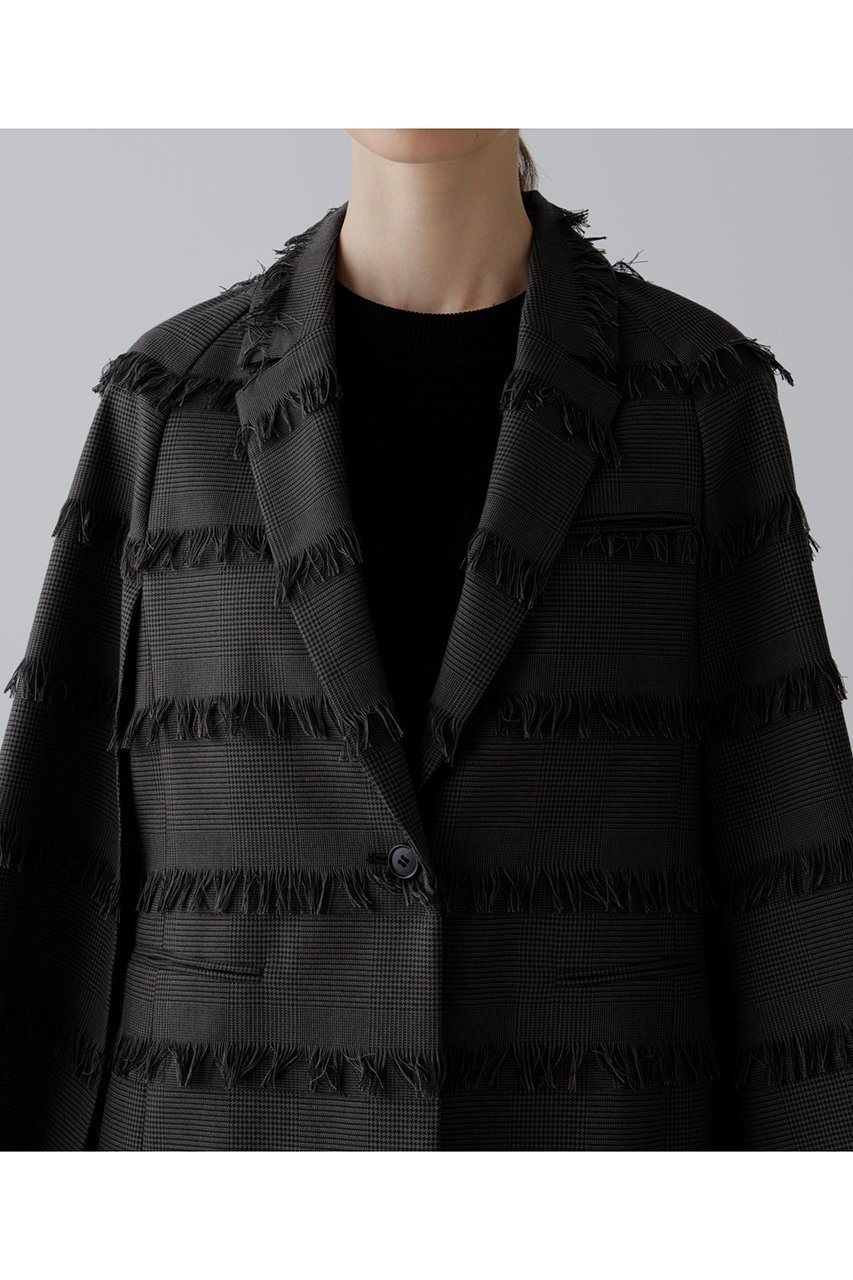 【アドーア/ADORE】のフリンジチェックジャケット 人気、トレンドファッション・服の通販 founy(ファニー) 　ファッション　Fashion　レディースファッション　Fashion for Women　アウター　Coat / Outerwear Collection　レディースジャケット・軽アウター　Jackets　おすすめ　Recommended / Our Picks　ジャカード／ジャガード　Jacquard, Woven Pattern　ジャケット　Jacket, Outerwear　スリーブ　Sleeve, Long Sleeve / Short Sleeve　セットアップ　Set-Up, Coordinated Outfit　チェック　Check, Plaid, Tartan　フリンジ　Fringe, Tassel　フレア　Flare, Flared　ボーダー　Border, Stripe　other-7|ID: prp329100004630165 ipo3291000000033299731