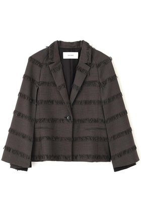 【アドーア/ADORE】 フリンジチェックジャケット人気、トレンドファッション・服の通販 founy(ファニー) ファッション Fashion レディースファッション Fashion for Women アウター Coat / Outerwear Collection レディースジャケット・軽アウター Jackets おすすめ Recommended / Our Picks ジャカード／ジャガード Jacquard, Woven Pattern ジャケット Jacket, Outerwear スリーブ Sleeve, Long Sleeve / Short Sleeve セットアップ Set-Up, Coordinated Outfit チェック Check, Plaid, Tartan フリンジ Fringe, Tassel フレア Flare, Flared ボーダー Border, Stripe |ID:prp329100004630165