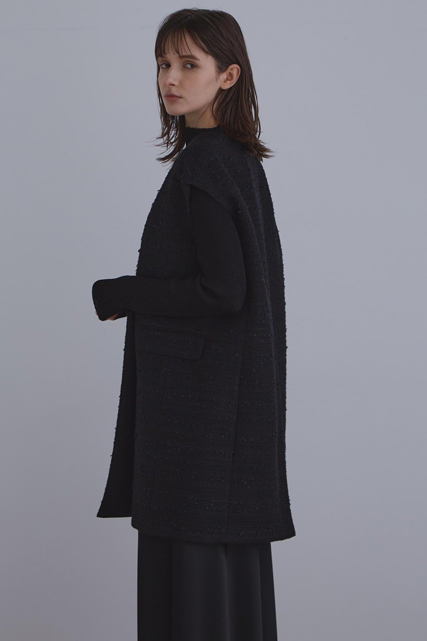 【ル フィル/LE PHIL】のミックスツィードノースリーブジャケット 人気、トレンドファッション・服の通販 founy(ファニー) 　ファッション　Fashion　レディースファッション　Fashion for Women　アウター　Coat / Outerwear Collection　レディースジャケット・軽アウター　Jackets　エレガント 上品　Elegant　ジャケット　Jacket, Outerwear　スタンダード　Standard, Basic　ツイード　Twill, Twill Weave　トレンド　Trend, Trending Now　ノースリーブ　Sleeveless, No-Sleeve　リラックス　Relax, Relaxed Fit　今季　This Season, Current Season　別注　Limited Edition, Custom Order　other-4|ID: prp329100004630169 ipo3291000000035248624