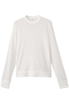 【エブール/ebure】 ソフトシアージャージ クルーネックカットソー人気、トレンドファッション・服の通販 founy(ファニー) ファッション Fashion レディースファッション Fashion for Women トップス・カットソー Cut & Sew Tops ニット Knit Tops & Sweaters カジュアルプルオーバー・ニットトップス Pullovers & Knit Tops / Casual Pullovers カットソー・ベーシックTシャツ Cut-and-Sewn Tops / Stretch Tees & Basics シアー Sheer, See-Through シルク Silk, 100% Silk シンプル Simple, Minimal |ID:prp329100004630172