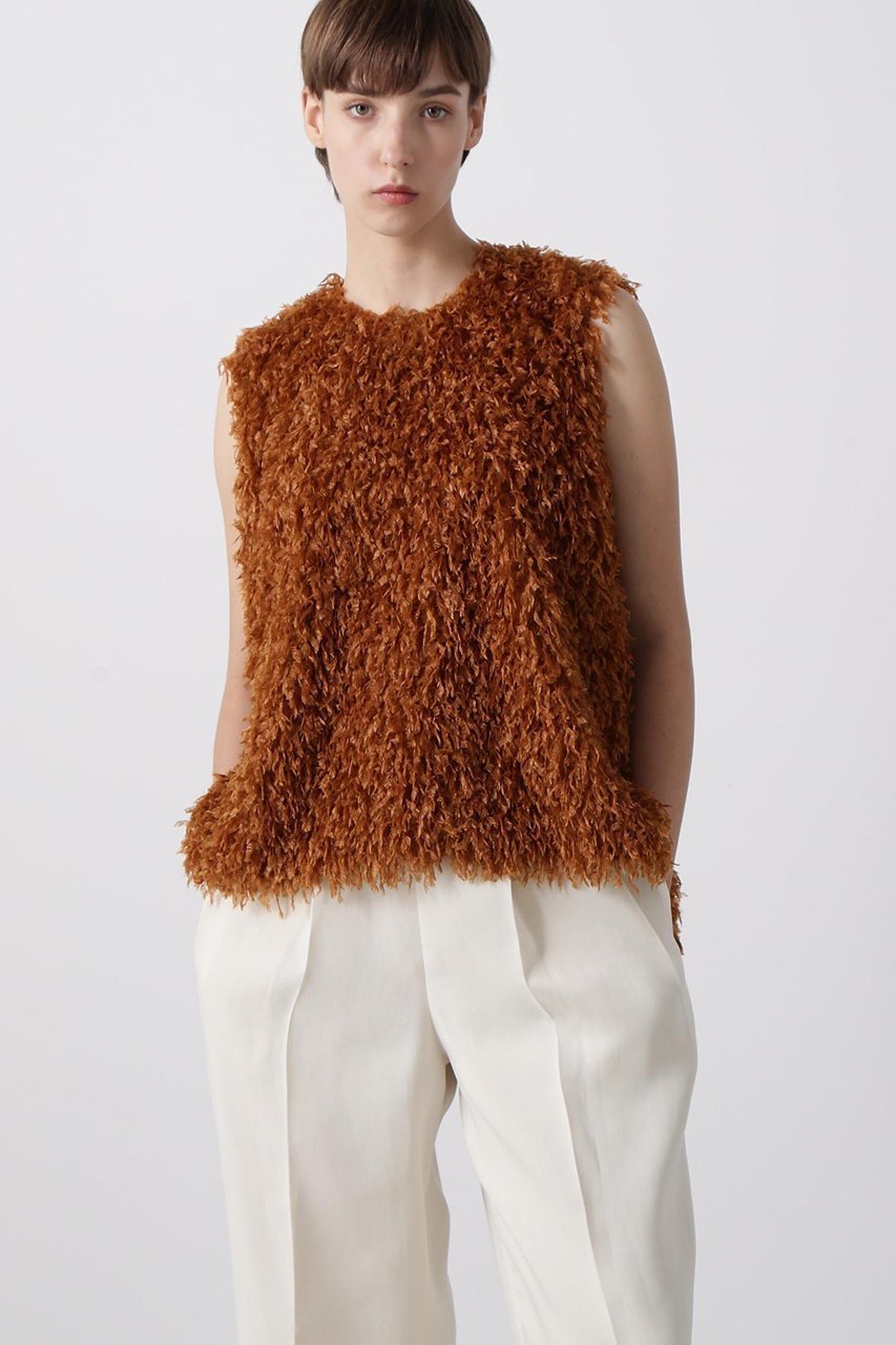 【ヒューエルミュージアム/hueLe Museum】の【hLM】フェザーニット インテリア・キッズ・メンズ・レディースファッション・服の通販 founy(ファニー) 　ファッション　Fashion　レディースファッション　Fashion for Women　トップス・カットソー　Cut & Sew Tops　ニット　Knit Tops & Sweaters　カジュアルプルオーバー・ニットトップス　Pullovers & Knit Tops / Casual Pullovers　トレンド　Trend, Trending Now　フェザー　Feather, Feather Detail　フレア　Flare, Flared　ブラウン|ID: prp329100004630173 ipo3291000000035703904