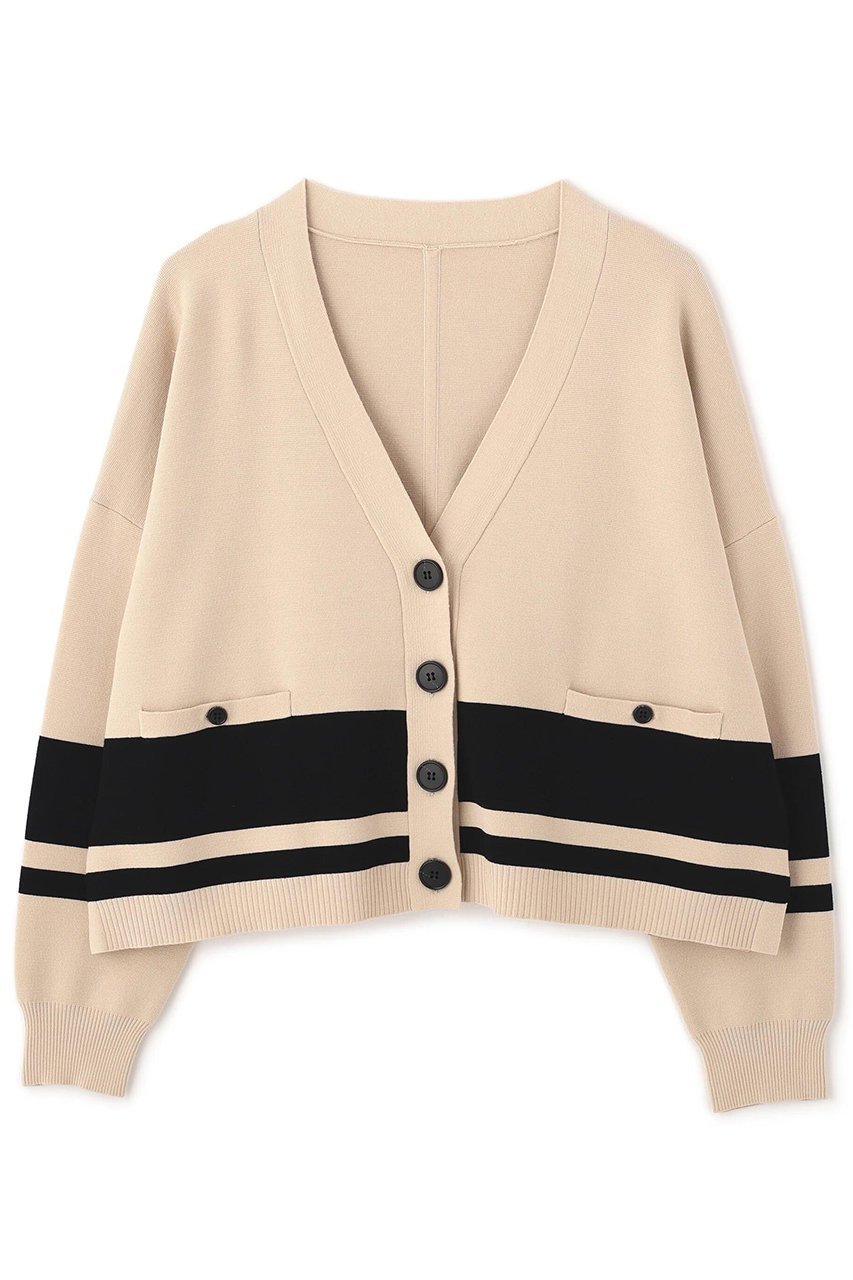 【アドーア/ADORE】のミラノリブカーディガン インテリア・キッズ・メンズ・レディースファッション・服の通販 founy(ファニー) 　ファッション　Fashion　レディースファッション　Fashion for Women　トップス・カットソー　Cut & Sew Tops　ニット　Knit Tops & Sweaters　カーディガン・羽織り　Layered Style Cardigans　カジュアルプルオーバー・ニットトップス　Pullovers & Knit Tops / Casual Pullovers　カーディガン　Cardigan, Knitwear　ストレッチ　Stretch, Stretchy Fabric　ボトム　Bottoms, Lower Wear　ボーダー　Border, Stripe　ワイド　Wide, Wide Fit　エレガント 上品　Elegant　ベージュ|ID: prp329100004630180 ipo3291000000033299850