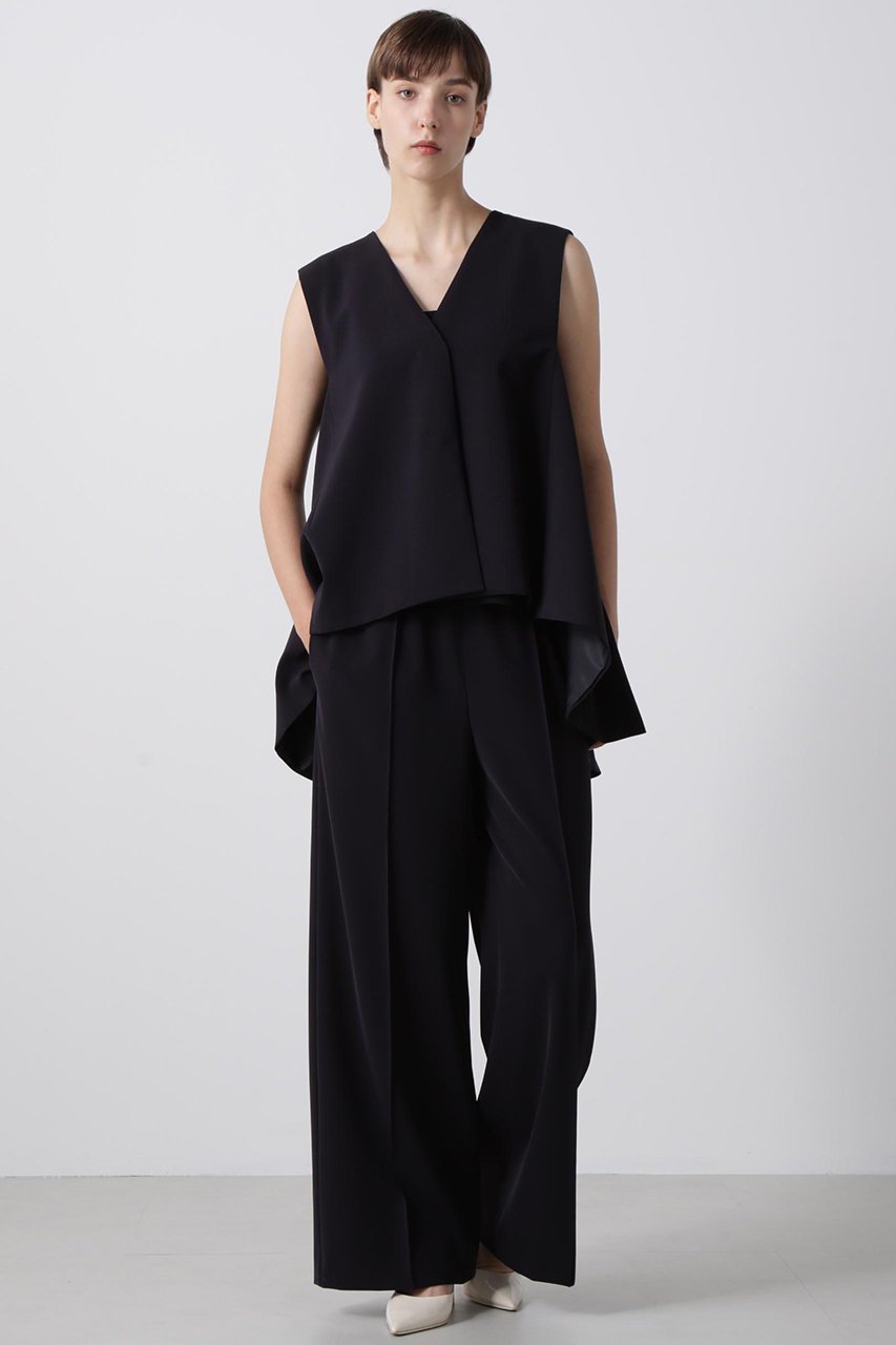 【ヒューエルミュージアム/hueLe Museum】の【hLM】ダブルクロスドロストパンツ インテリア・キッズ・メンズ・レディースファッション・服の通販 founy(ファニー) 　ファッション　Fashion　レディースファッション　Fashion for Women　パンツ　Pants & Trousers　エレガント 上品　Elegant　センター　Center, Center Line　ドレープ　Drape, Draping Fabric　旅行　Travel　ネイビー|ID: prp329100004630193 ipo3291000000036595102