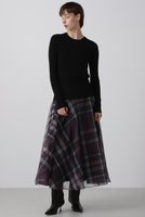 【ヒューエルミュージアム/hueLe Museum】の【hLM】シアーチェックスカート 人気、トレンドファッション・服の通販 founy(ファニー) ファッション Fashion レディースファッション Fashion for Women スカート Skirts ロングスカート Long Skirts / Maxi & Midi Skirts おすすめ Recommended / Our Picks オーガンジー Organza Fabric クラシック Classic, Timeless Style チェック Check, Plaid, Tartan フレア Flare, Flared モダン Modern, Contemporary ロング Long, Long-Length 定番 Standard, Basic Item 新作・新入荷 New Arrivals / New In A/W・秋冬 Autumn/Winter |ID:prp329100004630195