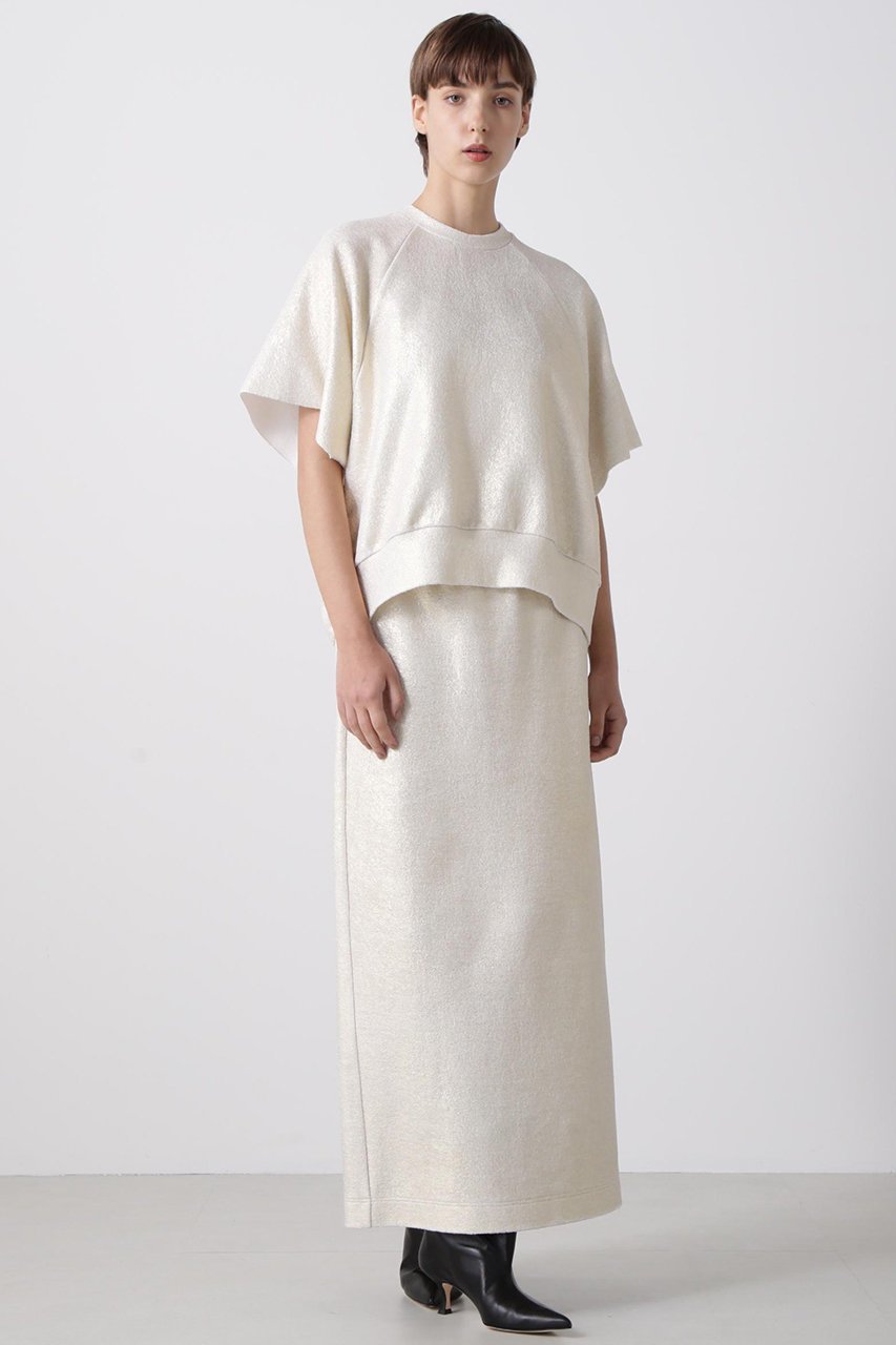 【ヒューエルミュージアム/hueLe Museum】の【hLM】箔プリントカットソースカート インテリア・キッズ・メンズ・レディースファッション・服の通販 founy(ファニー) ファッション Fashion レディースファッション Fashion for Women スカート Skirts ロングスカート Long Skirts / Maxi & Midi Skirts シンプル Simple, Minimal プリント Print, Printed Pattern ロング Long, Long-Length ゴールド|ID: prp329100004630196 ipo3291000000036101099