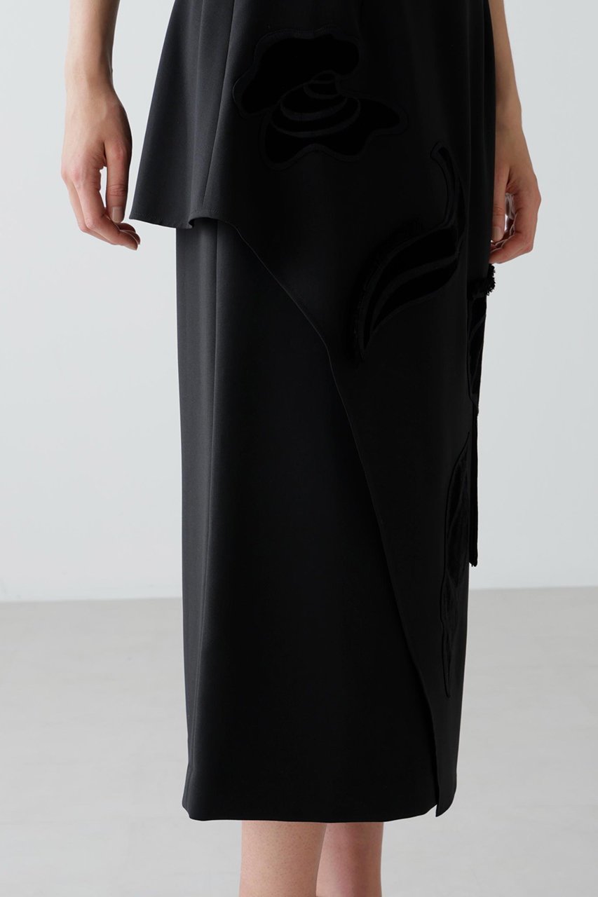 【アドーア/ADORE】のシークリーチャーズスカート 人気、トレンドファッション・服の通販 founy(ファニー) 　ファッション　Fashion　レディースファッション　Fashion for Women　スカート　Skirts　ロングスカート　Long Skirts / Maxi & Midi Skirts　おすすめ　Recommended / Our Picks　セットアップ　Set-Up, Coordinated Outfit　フロント　Front, Front Design　ベルベット　Velvet, Velvety　ペプラム　Peplum, Flared Hem　ミックス　Mix, Mixed Style　モチーフ　Motif, Design Theme　ラップ　Wrap, Wrap Design　ロング　Long, Long-Length　other-8|ID: prp329100004630201 ipo3291000000034990782