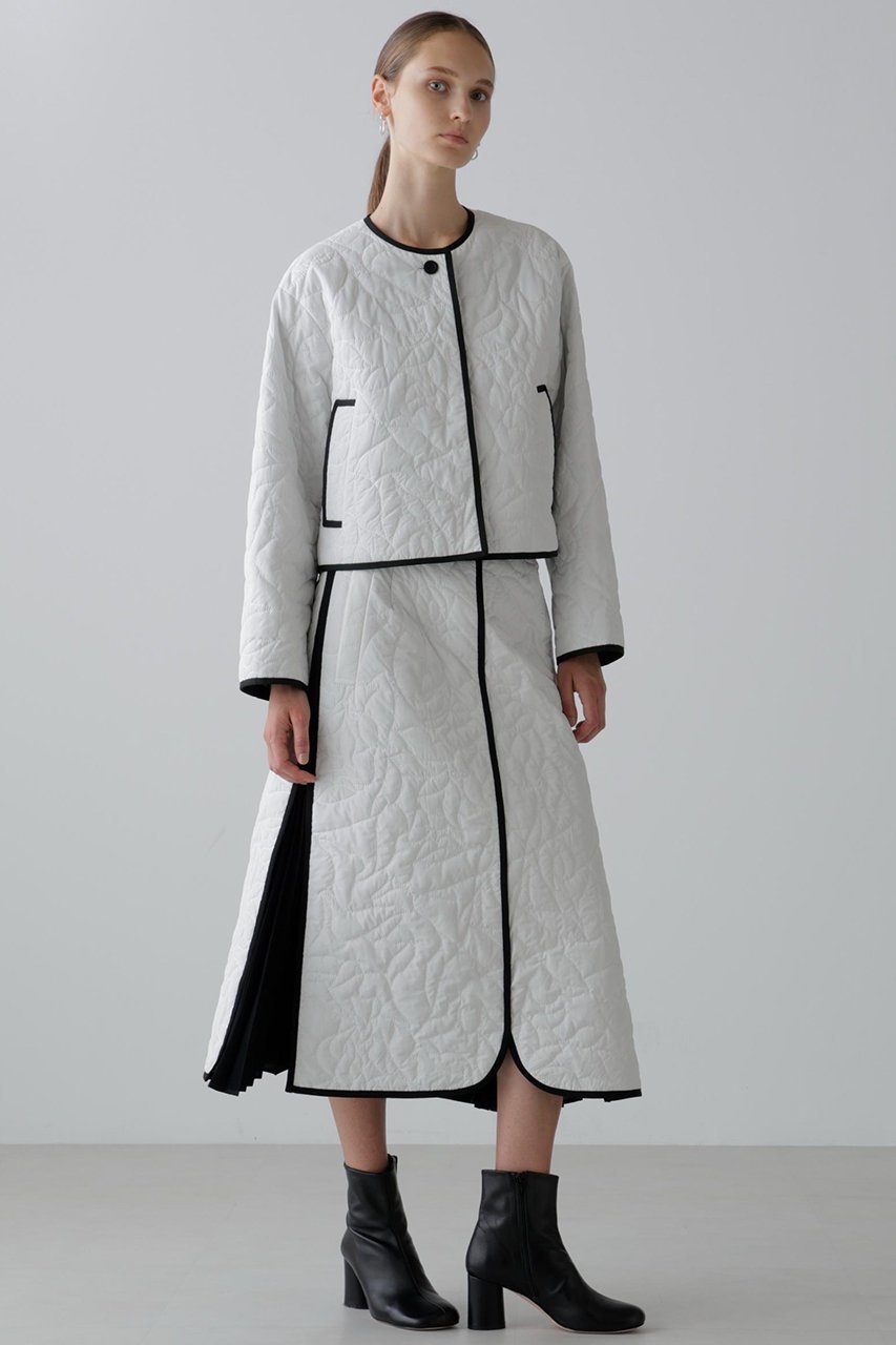 【アドーア/ADORE】のグラフィティキルティングスカート 人気、トレンドファッション・服の通販 founy(ファニー) 　ファッション　Fashion　レディースファッション　Fashion for Women　スカート　Skirts　おすすめ　Recommended / Our Picks　キルティング　Quilted, Quilting　ジャケット　Jacket, Outerwear　セットアップ　Set-Up, Coordinated Outfit　センター　Center, Center Line　タフタ　Taffeta, Structured Fabric　プリーツ　Pleats, Pleated　other-3|ID: prp329100004630202 ipo3291000000035664389