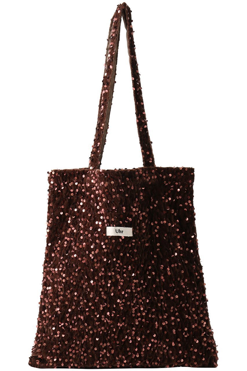 【ウーア/Uhr】の【ELLE SHOP限定】スパンコールベロア トートバッグ インテリア・キッズ・メンズ・レディースファッション・服の通販 founy(ファニー) ファッション Fashion レディースファッション Fashion for Women トップス・カットソー Cut & Sew Tops ベロアトップス Velour Tops / Velvet-Look Items バッグ Bags スパンコール Sequins, Sequin Embellishment ベロア Velour, Soft Velvet ラグジュアリー Luxury, Elegant 雑誌 Magazine, Fashion Magazine ブラウン|ID: prp329100004630723 ipo3291000000036132120