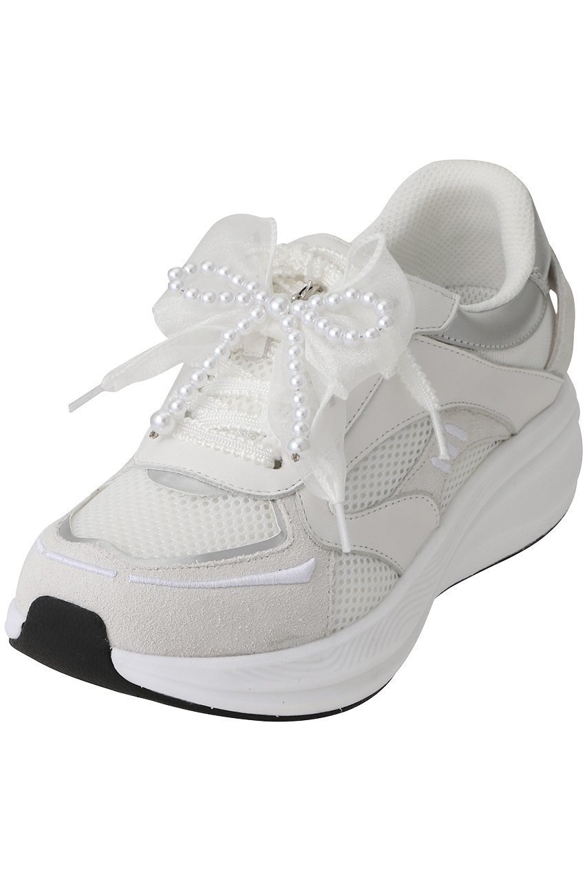 【スタッカート/STACCATO】のミーニャ2WAYデコスニーカー【チャーム取り外し可能】 人気、トレンドファッション・服の通販 founy(ファニー) 　ファッション　Fashion　レディースファッション　Fashion for Women　スニーカー　Sneakers, Trainers　チャーム　Charm, Pendant　チュール　Tulip, Tulip Motif　パール　Pearl, Pearl Accent　リボン　Ribbon, Bow　レーシー　Lacy, Lace-Like　レース　Lace, Lace Fabric　軽量　Lightweight, Ultra Light　 other-1|ID: prp329100004630745 ipo3291000000035615573