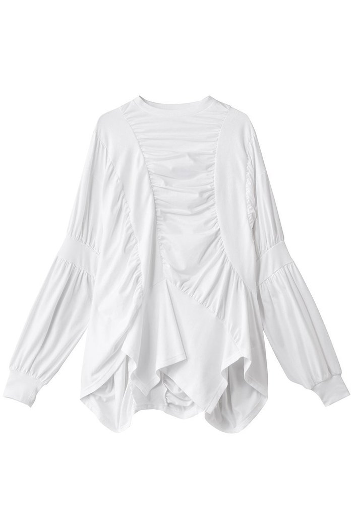 【エンフォルド/ENFOLD】のDYNAMICS LONG-T-SHIRT/Tシャツ インテリア・キッズ・メンズ・レディースファッション・服の通販 founy(ファニー) https://founy.com/ ファッション Fashion レディースファッション Fashion for Women トップス・カットソー Cut & Sew Tops シャツ・ブラウス・オフィスカジュアル Elegant Blouses & Button-Ups ロングTシャツ・Tシャツ Longline T-Shirts & Tees カットソー・ベーシックTシャツ Cut-and-Sewn Tops / Stretch Tees & Basics おすすめ Recommended / Our Picks カットソー Cut and Sewn Top シンプル Simple, Minimal スリーブ Sleeve, Long Sleeve / Short Sleeve スーツ Suit, Formalwear ベスト Vest, Waistcoat ロング Long, Long-Length 今季 This Season, Current Season |ID: prp329100004630756 ipo3291000000035511632