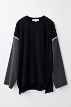 【エンフォルド/ENFOLD】のJACKT-SLEEVES LONG-T-SHIRT/Tシャツ 人気、トレンドファッション・服の通販 founy(ファニー) ファッション Fashion レディースファッション Fashion for Women トップス・カットソー Cut & Sew Tops シャツ・ブラウス・オフィスカジュアル Elegant Blouses & Button-Ups ロングTシャツ・Tシャツ Longline T-Shirts & Tees カットソー・ベーシックTシャツ Cut-and-Sewn Tops / Stretch Tees & Basics シンプル Simple, Minimal ジャケット Jacket, Outerwear スリーブ Sleeve, Long Sleeve / Short Sleeve スーツ Suit, Formalwear ドッキング Docking, Mixed Material リラックス Relax, Relaxed Fit ロング Long, Long-Length ワイド Wide, Wide Fit thumbnail ブラック|ID: prp329100004630758 ipo3291000000033312929