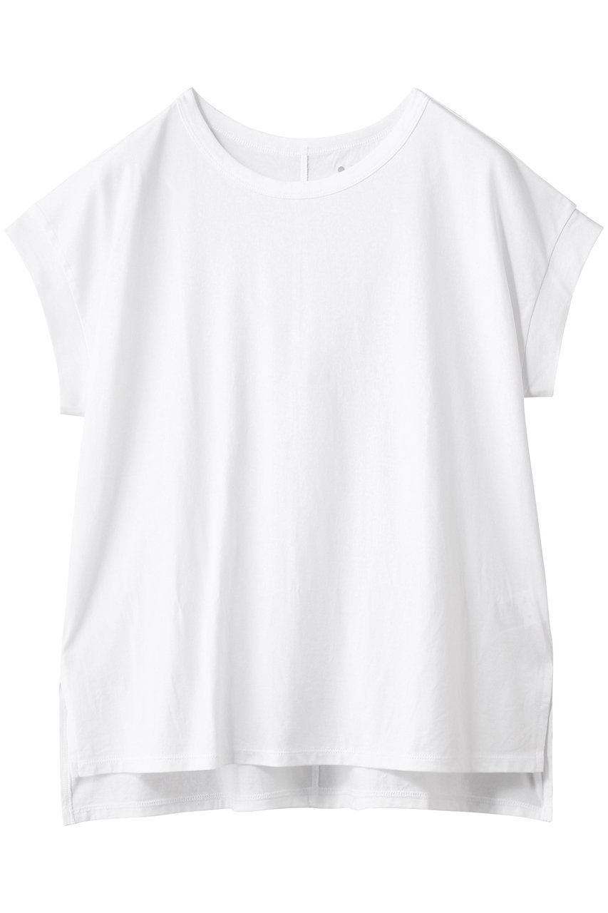【スリー ドッツ/three dots】のロングステープルヤーンTシャツ インテリア・キッズ・メンズ・レディースファッション・服の通販 founy(ファニー) 　ファッション　Fashion　レディースファッション　Fashion for Women　トップス・カットソー　Cut & Sew Tops　シャツ・ブラウス・オフィスカジュアル　Elegant Blouses & Button-Ups　ロングTシャツ・Tシャツ　Longline T-Shirts & Tees　カットソー・ベーシックTシャツ　Cut-and-Sewn Tops / Stretch Tees & Basics　2025年　2025　2025-2026秋冬・A/W　Autumn/Winter 2025–26 AW25–26　ショート　Short, Short Length　シンプル　Simple, Minimal　スリーブ　Sleeve, Long Sleeve / Short Sleeve　リゾート　Resort, Vacation Style　旅行　Travel　A/W・秋冬　Autumn/Winter　ホワイト|ID: prp329100004630759 ipo3291000000033312932