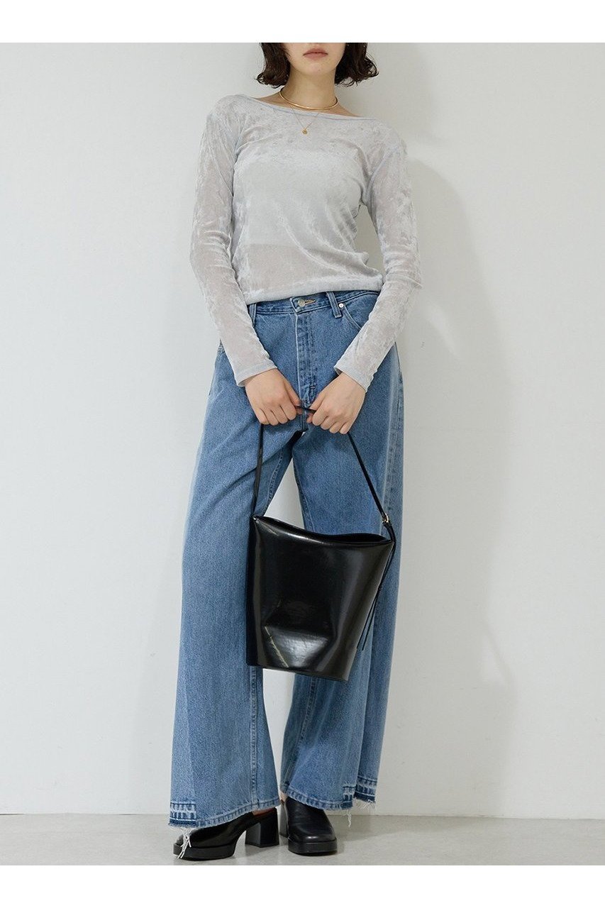【ガリャルダガランテ/GALLARDAGALANTE】のメッシュフロッキーロンT 人気、トレンドファッション・服の通販 founy(ファニー) 　ファッション　Fashion　レディースファッション　Fashion for Women　トップス・カットソー　Cut & Sew Tops　シャツ・ブラウス・オフィスカジュアル　Elegant Blouses & Button-Ups　ロングTシャツ・Tシャツ　Longline T-Shirts & Tees　カットソー・ベーシックTシャツ　Cut-and-Sewn Tops / Stretch Tees & Basics　2025年　2025　2025-2026秋冬・A/W　Autumn/Winter 2025–26 AW25–26　コンパクト　Compact, Small Size　シンプル　Simple, Minimal　スリーブ　Sleeve, Long Sleeve / Short Sleeve　ベロア　Velour, Soft Velvet　メッシュ　Mesh, Net Fabric　ロング　Long, Long-Length　冬　Winter / This Winter　夏　Summer　秋　Autumn　A/W・秋冬　Autumn/Winter　other-2|ID: prp329100004630764 ipo3291000000033312983