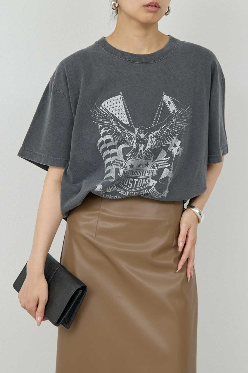 【ガリャルダガランテ/GALLARDAGALANTE】の【GOOD ROCK SPEED】オリジナルプリントTシャツ 人気、トレンドファッション・服の通販 founy(ファニー) 　ファッション　Fashion　レディースファッション　Fashion for Women　トップス・カットソー　Cut & Sew Tops　シャツ・ブラウス・オフィスカジュアル　Elegant Blouses & Button-Ups　ロングTシャツ・Tシャツ　Longline T-Shirts & Tees　カットソー・ベーシックTシャツ　Cut-and-Sewn Tops / Stretch Tees & Basics　インナー　Innerwear　グラフィック　Graphic, Graphic Design　ショート　Short, Short Length　ジャケット　Jacket, Outerwear　スリーブ　Sleeve, Long Sleeve / Short Sleeve　プリント　Print, Printed Pattern　夏　Summer　秋　Autumn　other-5|ID: prp329100004630766 ipo3291000000035615592