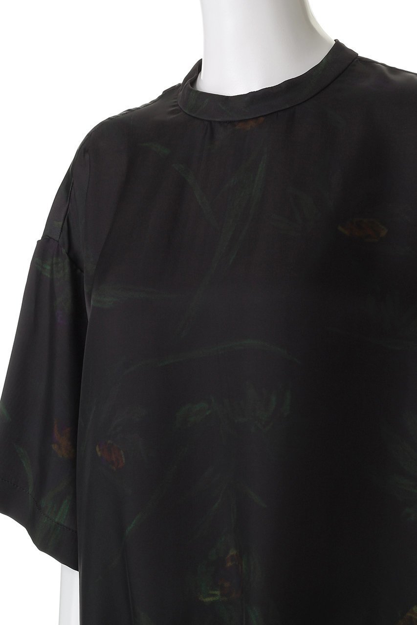 【ニアー ニッポン/near.nippon】のボタニカルプリント オーバーTシャツ 人気、トレンドファッション・服の通販 founy(ファニー) 　ファッション　Fashion　レディースファッション　Fashion for Women　トップス・カットソー　Cut & Sew Tops　シャツ・ブラウス・オフィスカジュアル　Elegant Blouses & Button-Ups　ロングTシャツ・Tシャツ　Longline T-Shirts & Tees　カットソー・ベーシックTシャツ　Cut-and-Sewn Tops / Stretch Tees & Basics　2025年　2025　2025-2026秋冬・A/W　Autumn/Winter 2025–26 AW25–26　なめらか　Smooth, Silky Texture　インナー　Innerwear　カットソー　Cut and Sewn Top　キュプラ　Cupro, Eco Fabric　コクーン　Cocoon, Cocoon Silhouette　ショート　Short, Short Length　スリーブ　Sleeve, Long Sleeve / Short Sleeve　ツイル　Twist, Twisted Detail　ドローコード　Drawcord, Drawstring Cord　ハイネック　High Neck, Mock Neck　フォーマル　Formal, Dressy　ボタニカル　Botanical, Floral Pattern　マニッシュ　Mannish, Boyish　リラックス　Relax, Relaxed Fit　エレガント 上品　Elegant　A/W・秋冬　Autumn/Winter　other-5|ID: prp329100004630770 ipo3291000000033313046