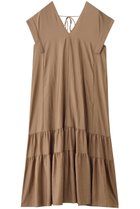 【プルミエ アロンディスモン/1er Arrondissement】のナイロンクロスティアードワンピース キャメル|ID: prp329100004630776 ipo3291000000036132268