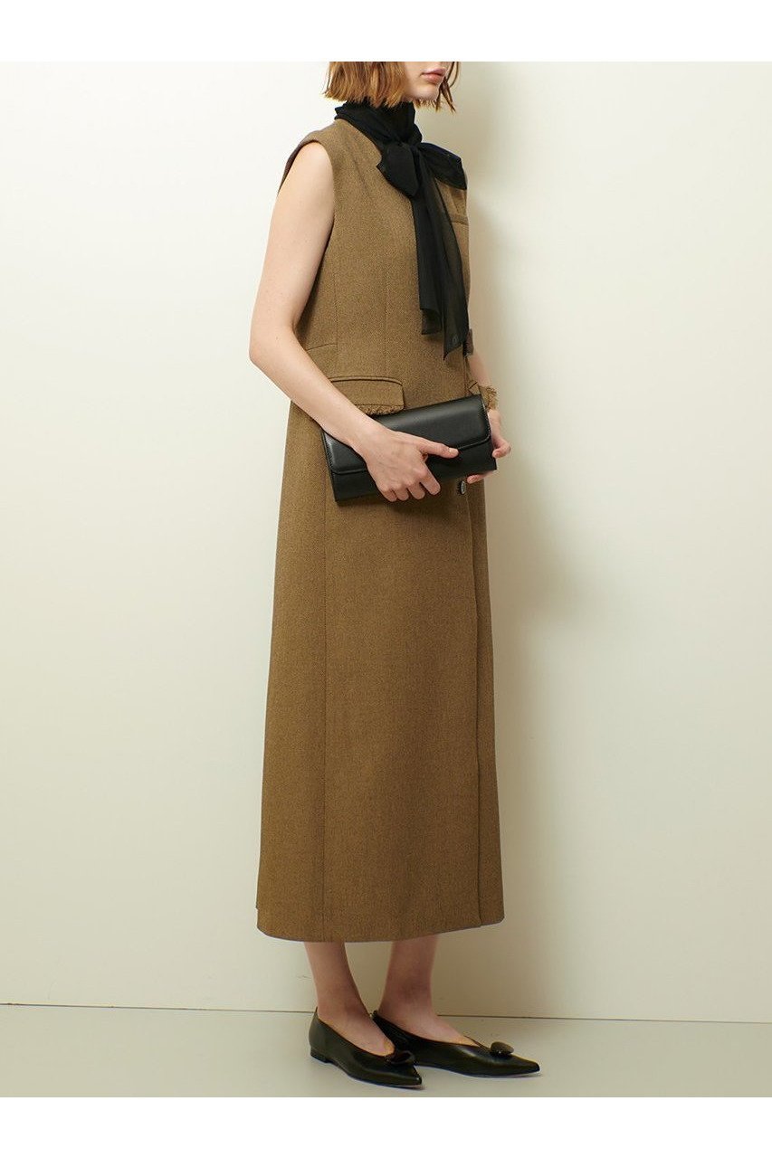 【アルアバイル/allureville】のツィードライクロングジレワンピース 人気、トレンドファッション・服の通販 founy(ファニー) 　ファッション　Fashion　レディースファッション　Fashion for Women　アウター　Coat / Outerwear Collection　ワンピース　Dresses　チュニック　Tunic Tops & Dresses　2025年　2025　2025-2026秋冬・A/W　Autumn/Winter 2025–26 AW25–26　チュニック　Tunic, Long Top　バランス　Balance, Style Balance　フィット　Fit, Slim Fit　フリンジ　Fringe, Tassel　マニッシュ　Mannish, Boyish　ロング　Long, Long-Length　再入荷　Restock / Back in Stock　A/W・秋冬　Autumn/Winter　other-2|ID: prp329100004630780 ipo3291000000033313120