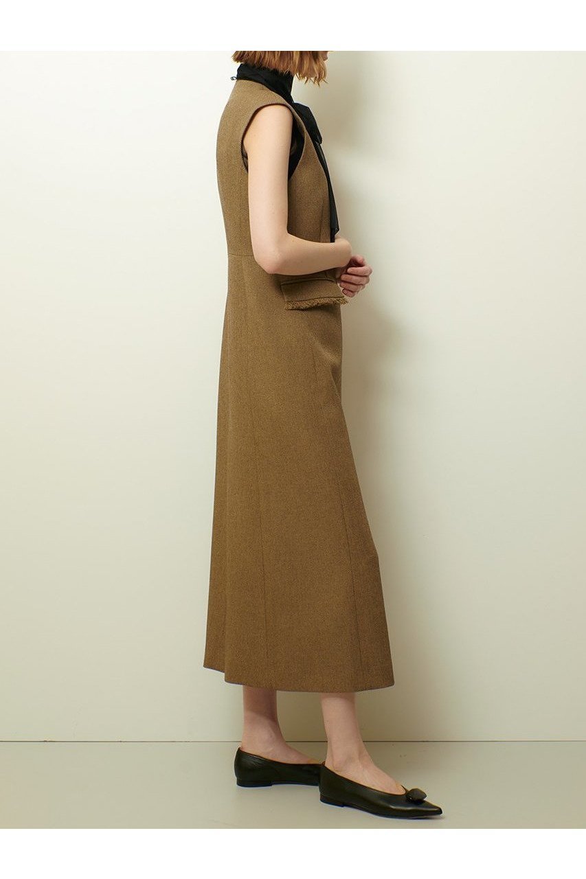 【アルアバイル/allureville】のツィードライクロングジレワンピース 人気、トレンドファッション・服の通販 founy(ファニー) 　ファッション　Fashion　レディースファッション　Fashion for Women　アウター　Coat / Outerwear Collection　ワンピース　Dresses　チュニック　Tunic Tops & Dresses　2025年　2025　2025-2026秋冬・A/W　Autumn/Winter 2025–26 AW25–26　チュニック　Tunic, Long Top　バランス　Balance, Style Balance　フィット　Fit, Slim Fit　フリンジ　Fringe, Tassel　マニッシュ　Mannish, Boyish　ロング　Long, Long-Length　再入荷　Restock / Back in Stock　A/W・秋冬　Autumn/Winter　other-3|ID: prp329100004630780 ipo3291000000033313121