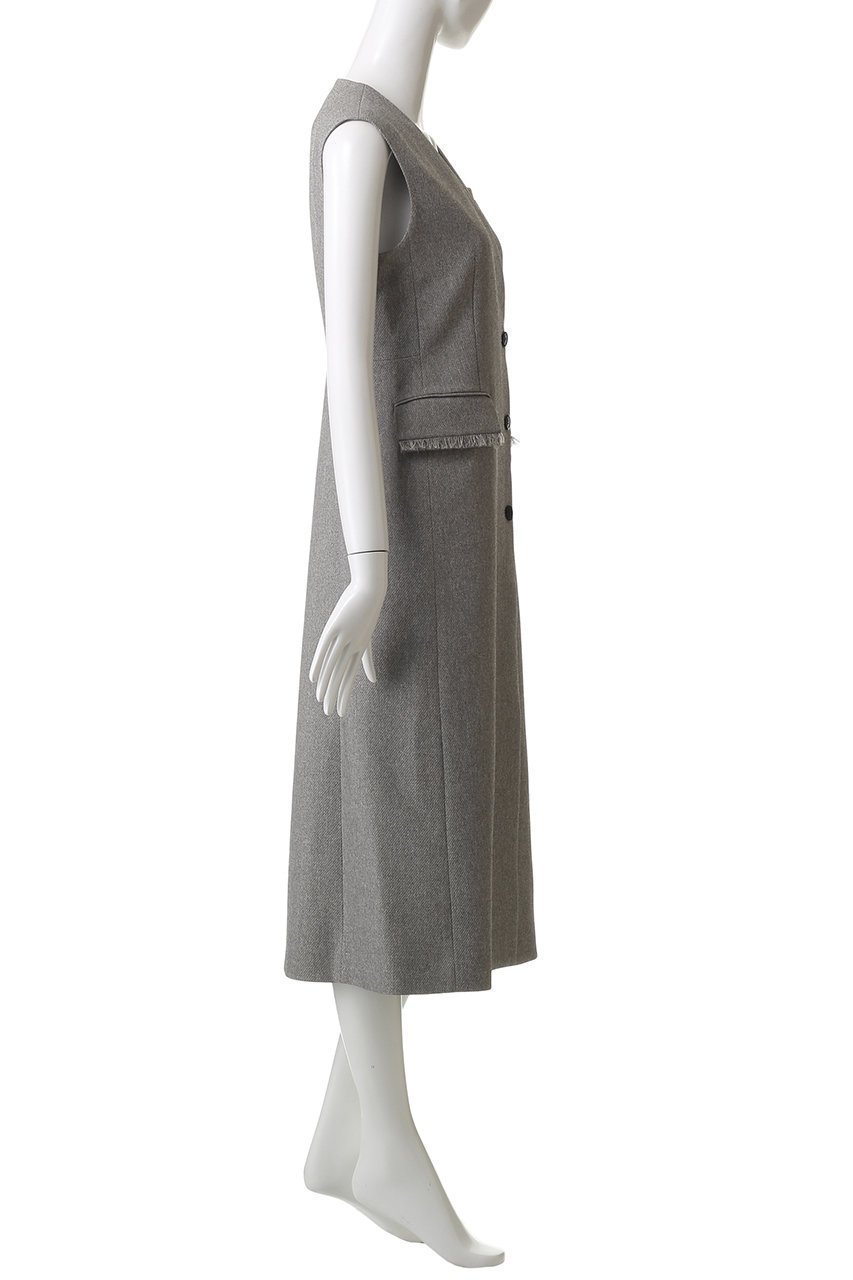 【アルアバイル/allureville】のツィードライクロングジレワンピース 人気、トレンドファッション・服の通販 founy(ファニー) 　ファッション　Fashion　レディースファッション　Fashion for Women　アウター　Coat / Outerwear Collection　ワンピース　Dresses　チュニック　Tunic Tops & Dresses　チュニック　Tunic, Long Top　バランス　Balance, Style Balance　フィット　Fit, Slim Fit　フリンジ　Fringe, Tassel　マニッシュ　Mannish, Boyish　ロング　Long, Long-Length　other-6|ID: prp329100004630780 ipo3291000000033408326