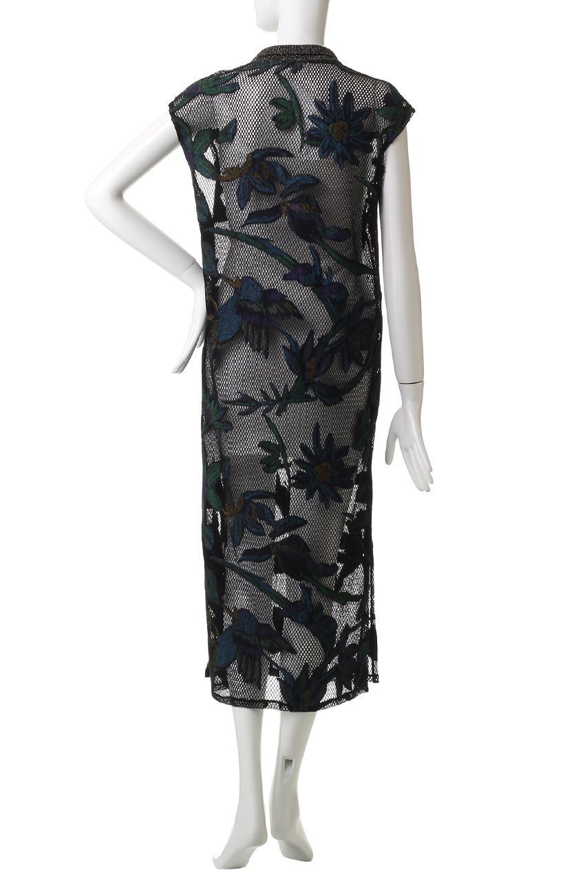 【ニアー ニッポン/near.nippon】のメッシュオパール柄 ポロワンピース 人気、トレンドファッション・服の通販 founy(ファニー) 　ファッション　Fashion　レディースファッション　Fashion for Women　ワンピース　Dresses　チュニック　Tunic Tops & Dresses　インナー　Innerwear　カットソー　Cut and Sewn Top　キャミソール　Camisole, Spaghetti Strap Top　チュニック　Tunic, Long Top　デニム　Denim, Jeans Material　ドレス　Dress, One-Piece　プリント　Print, Printed Pattern　ボタニカル　Botanical, Floral Pattern　メッシュ　Mesh, Net Fabric　ラッセル　Raschel, Raschel Lace　ロング　Long, Long-Length　エレガント 上品　Elegant　other-4|ID: prp329100004630782 ipo3291000000035615614