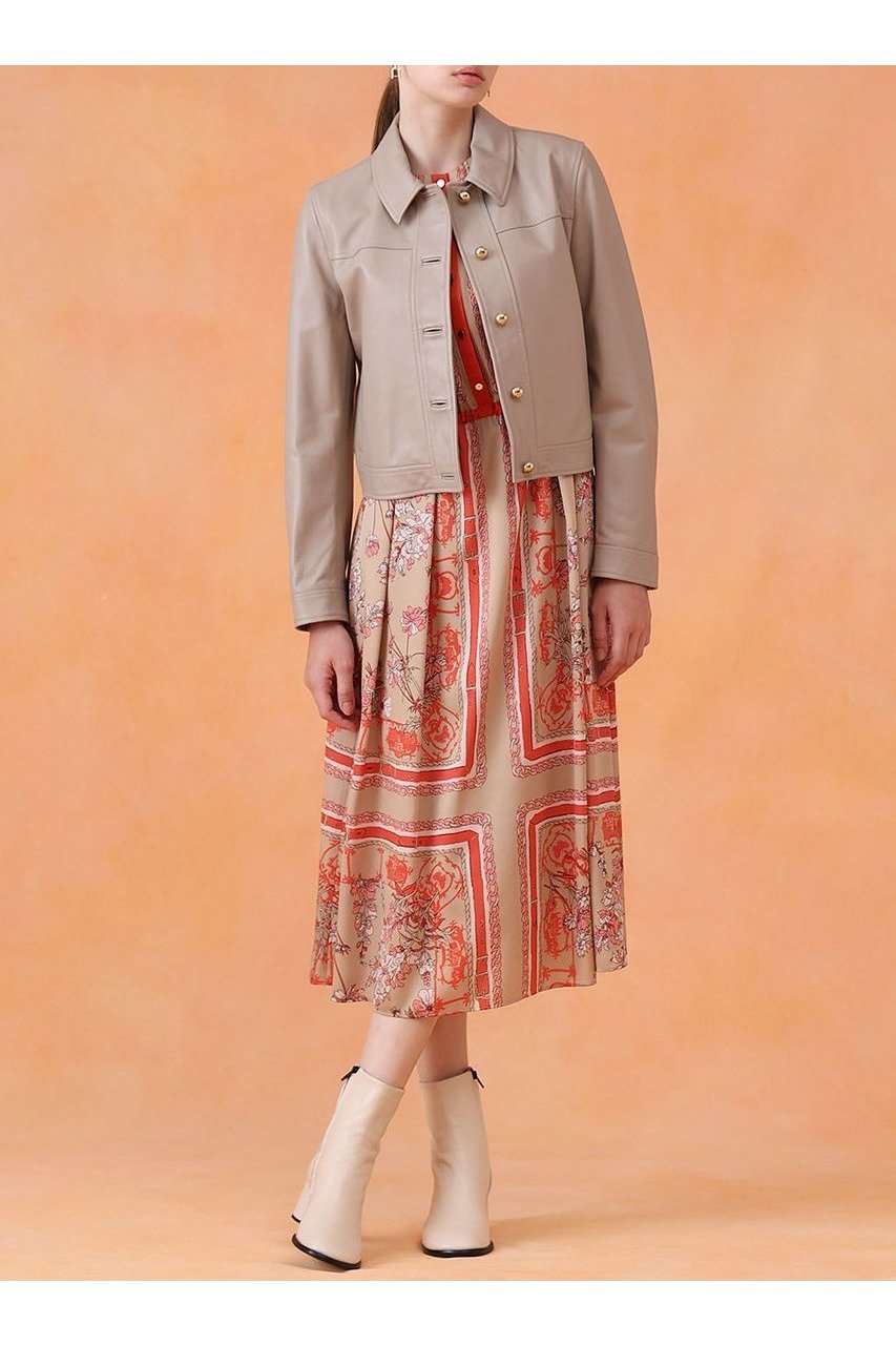 【アナイ/ANAYI】のスカーフプリントタックワンピース 人気、トレンドファッション・服の通販 founy(ファニー) 　ファッション　Fashion　レディースファッション　Fashion for Women　ワンピース　Dresses　チュニック　Tunic Tops & Dresses　オレンジ　Orange　オータム　Autumn Fashion　秋　Autumn　カーディガン　Cardigan, Knitwear　キャミソール　Camisole, Spaghetti Strap Top　サテン　Satin, Glossy Fabric　ジャケット　Jacket, Outerwear　スカーフ　Scarf, Neckwear　チュニック　Tunic, Long Top　ノースリーブ　Sleeveless, No-Sleeve　フラワー　Flower, Floral　フロント　Front, Front Design　プリント　Print, Printed Pattern　ペチコート　Petticoat, Underskirt　ロング　Long, Long-Length　A/W・秋冬　Autumn/Winter　2025年　2025　2025-2026秋冬・A/W　Autumn/Winter 2025–26 AW25–26　other-5|ID: prp329100004630785 ipo3291000000033313164
