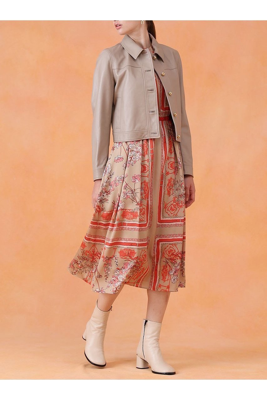 【アナイ/ANAYI】のスカーフプリントタックワンピース 人気、トレンドファッション・服の通販 founy(ファニー) 　ファッション　Fashion　レディースファッション　Fashion for Women　ワンピース　Dresses　チュニック　Tunic Tops & Dresses　オレンジ　Orange　オータム　Autumn Fashion　秋　Autumn　カーディガン　Cardigan, Knitwear　キャミソール　Camisole, Spaghetti Strap Top　サテン　Satin, Glossy Fabric　ジャケット　Jacket, Outerwear　スカーフ　Scarf, Neckwear　チュニック　Tunic, Long Top　ノースリーブ　Sleeveless, No-Sleeve　フラワー　Flower, Floral　フロント　Front, Front Design　プリント　Print, Printed Pattern　ペチコート　Petticoat, Underskirt　ロング　Long, Long-Length　A/W・秋冬　Autumn/Winter　2025年　2025　2025-2026秋冬・A/W　Autumn/Winter 2025–26 AW25–26　other-6|ID: prp329100004630785 ipo3291000000033313166