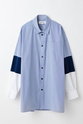 【エンフォルド/ENFOLD】の【8/13 12:00販売開始】KNIT COMBI SHIRT/シャツ 人気、トレンドファッション・服の通販 founy(ファニー) ファッション Fashion レディースファッション Fashion for Women トップス・カットソー Cut & Sew Tops ニット Knit Tops & Sweaters シャツ・ブラウス・オフィスカジュアル Elegant Blouses & Button-Ups コンビ Combo, Combination Style スリーブ Sleeve, Long Sleeve / Short Sleeve リラックス Relax, Relaxed Fit ロング Long, Long-Length 新作・新入荷 New Arrivals / New In |ID:prp329100004630794