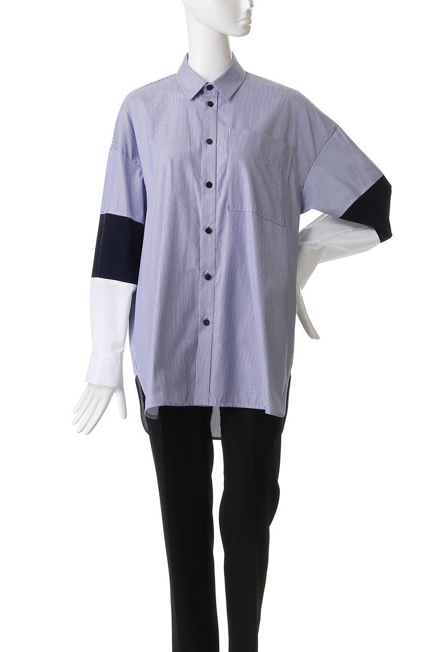 【エンフォルド/ENFOLD】のKNIT COMBI SHIRT/シャツ 人気、トレンドファッション・服の通販 founy(ファニー) ファッション Fashion レディースファッション Fashion for Women トップス・カットソー Cut & Sew Tops ニット Knit Tops & Sweaters シャツ・ブラウス・オフィスカジュアル Elegant Blouses & Button-Ups コンビ Combo, Combination Style スリーブ Sleeve, Long Sleeve / Short Sleeve リラックス Relax, Relaxed Fit ロング Long, Long-Length other-2|ID: prp329100004630794 ipo3291000000035868093