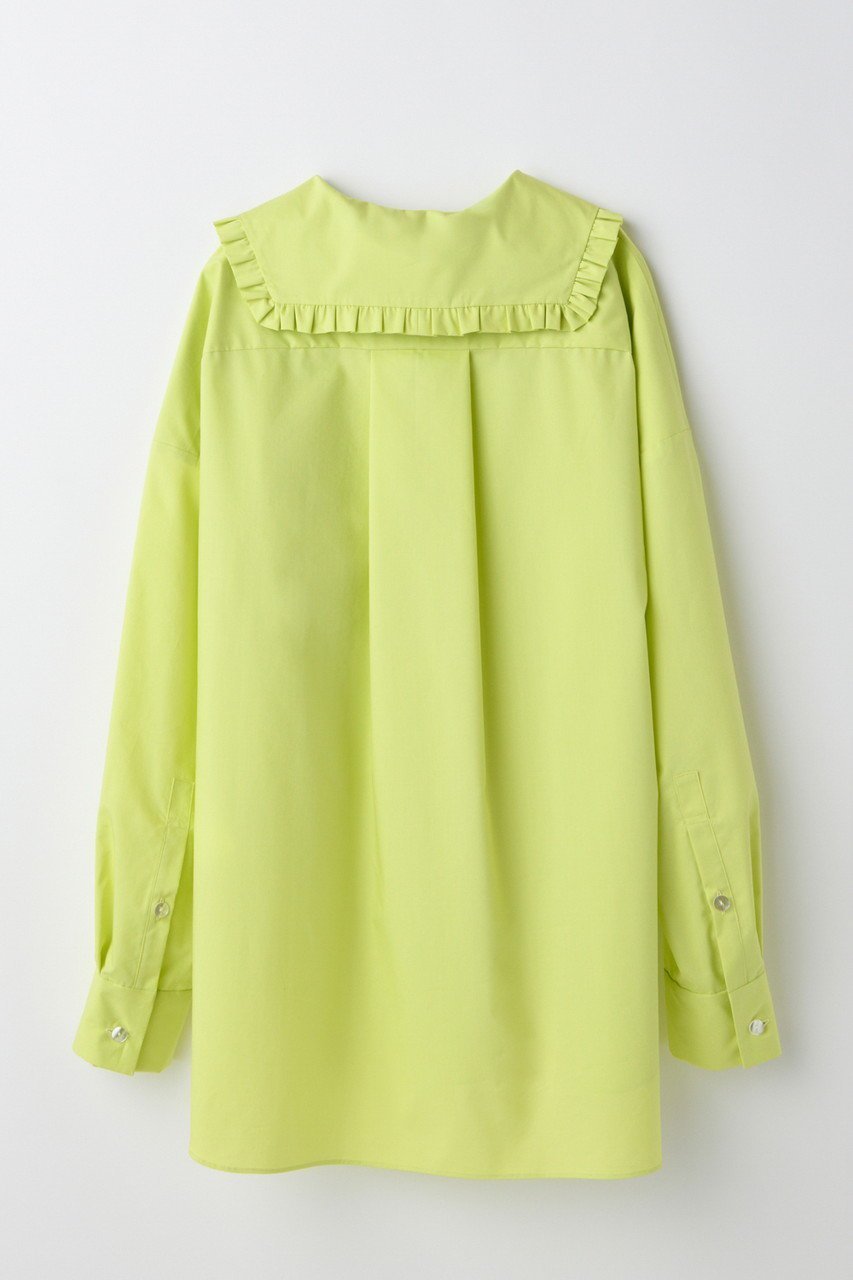 【エンフォルド/ENFOLD】のFRILL-COLLAR SHIRT/シャツ 人気、トレンドファッション・服の通販 founy(ファニー) 　ファッション　Fashion　レディースファッション　Fashion for Women　トップス・カットソー　Cut & Sew Tops　シャツ・ブラウス・オフィスカジュアル　Elegant Blouses & Button-Ups　おすすめ　Recommended / Our Picks　インナー　Innerwear　サークル　Circle, Round Design　スリーブ　Sleeve, Long Sleeve / Short Sleeve　フリル　Frill, Ruffle　ロング　Long, Long-Length　再入荷　Restock / Back in Stock　other-2|ID: prp329100004630798 ipo3291000000033313225