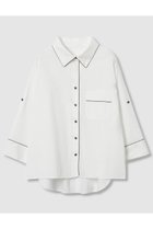 【アナイ/ANAYI】のブライトグログラン配色シャツ 人気、トレンドファッション・服の通販 founy(ファニー) ファッション Fashion レディースファッション Fashion for Women トップス・カットソー Cut & Sew Tops シャツ・ブラウス・オフィスカジュアル Elegant Blouses & Button-Ups 2025年 2025 2025-2026秋冬・A/W Autumn/Winter 2025–26 AW25–26 おすすめ Recommended / Our Picks グログラン Grosgrain, Grosgrain Ribbon シルク Silk, 100% Silk スリーブ Sleeve, Long Sleeve / Short Sleeve パジャマ Pajamas, Sleepwear ロング Long, Long-Length エレガント 上品 Elegant A/W・秋冬 Autumn/Winter thumbnail ホワイト|ID: prp329100004630803 ipo3291000000033313252