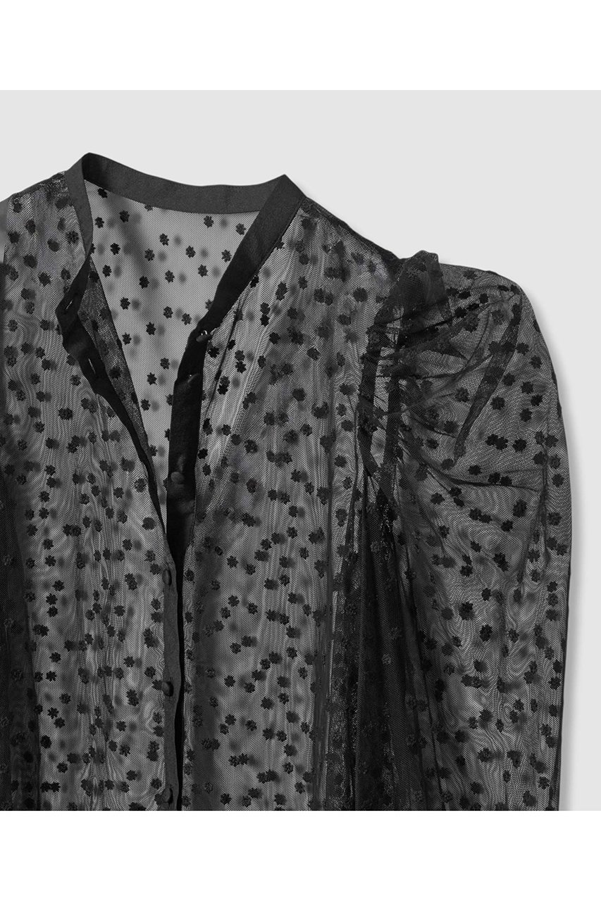 【アナイ/ANAYI】のリトルフラワーチュールギャザーブラウス 人気、トレンドファッション・服の通販 founy(ファニー) 　ファッション　Fashion　レディースファッション　Fashion for Women　トップス・カットソー　Cut & Sew Tops　シャツ・ブラウス・オフィスカジュアル　Elegant Blouses & Button-Ups　2025年　2025　2025-2026秋冬・A/W　Autumn/Winter 2025–26 AW25–26　おすすめ　Recommended / Our Picks　オーガンジー　Organza Fabric　カフス　Cuff Design　ギャザー　Gathered, Ruffled　シアー　Sheer, See-Through　スリーブ　Sleeve, Long Sleeve / Short Sleeve　チュール　Tulip, Tulip Motif　ドット　Polka Dot, Dot Pattern　フラワー　Flower, Floral　ボトム　Bottoms, Lower Wear　モチーフ　Motif, Design Theme　ロング　Long, Long-Length　A/W・秋冬　Autumn/Winter　other-3|ID: prp329100004630804 ipo3291000000033313274