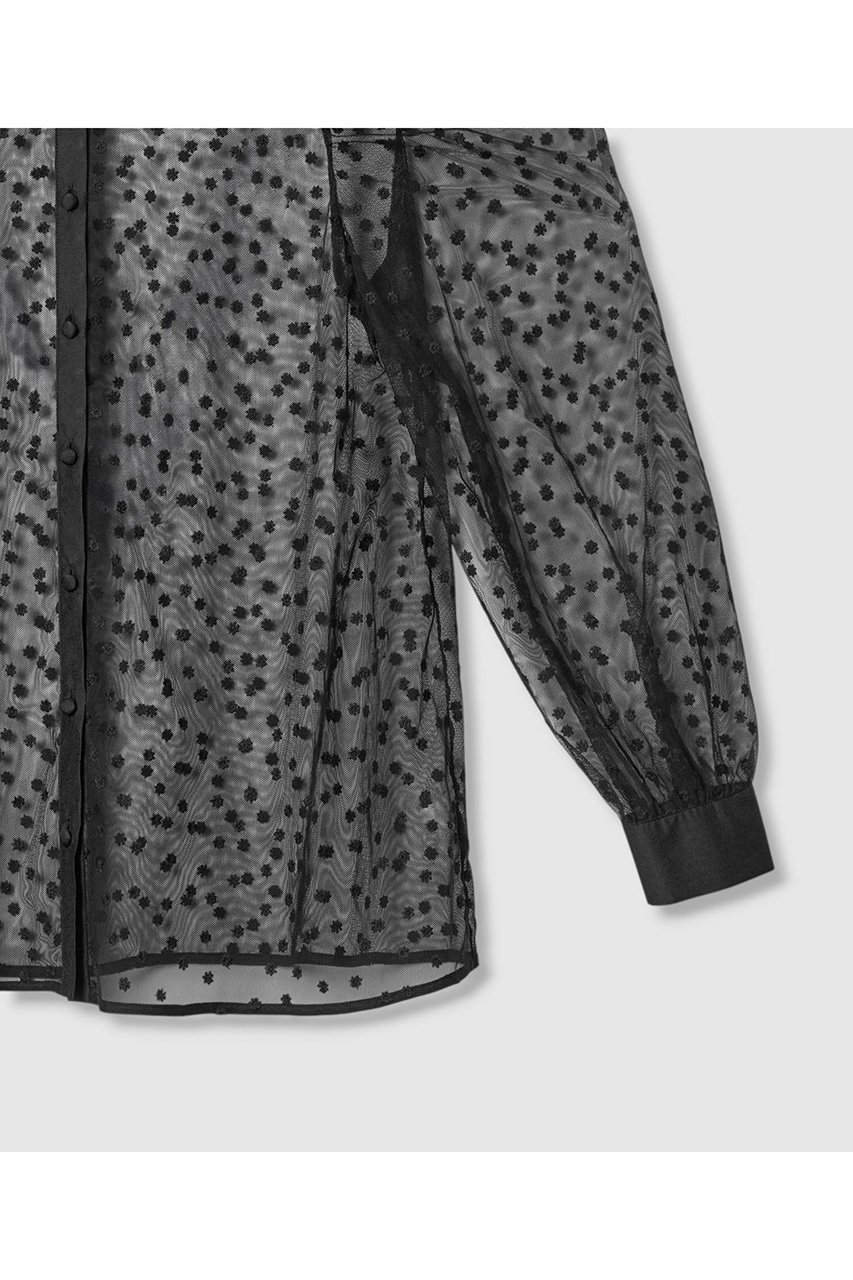 【アナイ/ANAYI】のリトルフラワーチュールギャザーブラウス 人気、トレンドファッション・服の通販 founy(ファニー) 　ファッション　Fashion　レディースファッション　Fashion for Women　トップス・カットソー　Cut & Sew Tops　シャツ・ブラウス・オフィスカジュアル　Elegant Blouses & Button-Ups　2025年　2025　2025-2026秋冬・A/W　Autumn/Winter 2025–26 AW25–26　おすすめ　Recommended / Our Picks　オーガンジー　Organza Fabric　カフス　Cuff Design　ギャザー　Gathered, Ruffled　シアー　Sheer, See-Through　スリーブ　Sleeve, Long Sleeve / Short Sleeve　チュール　Tulip, Tulip Motif　ドット　Polka Dot, Dot Pattern　フラワー　Flower, Floral　ボトム　Bottoms, Lower Wear　モチーフ　Motif, Design Theme　ロング　Long, Long-Length　A/W・秋冬　Autumn/Winter　other-5|ID: prp329100004630804 ipo3291000000033313277