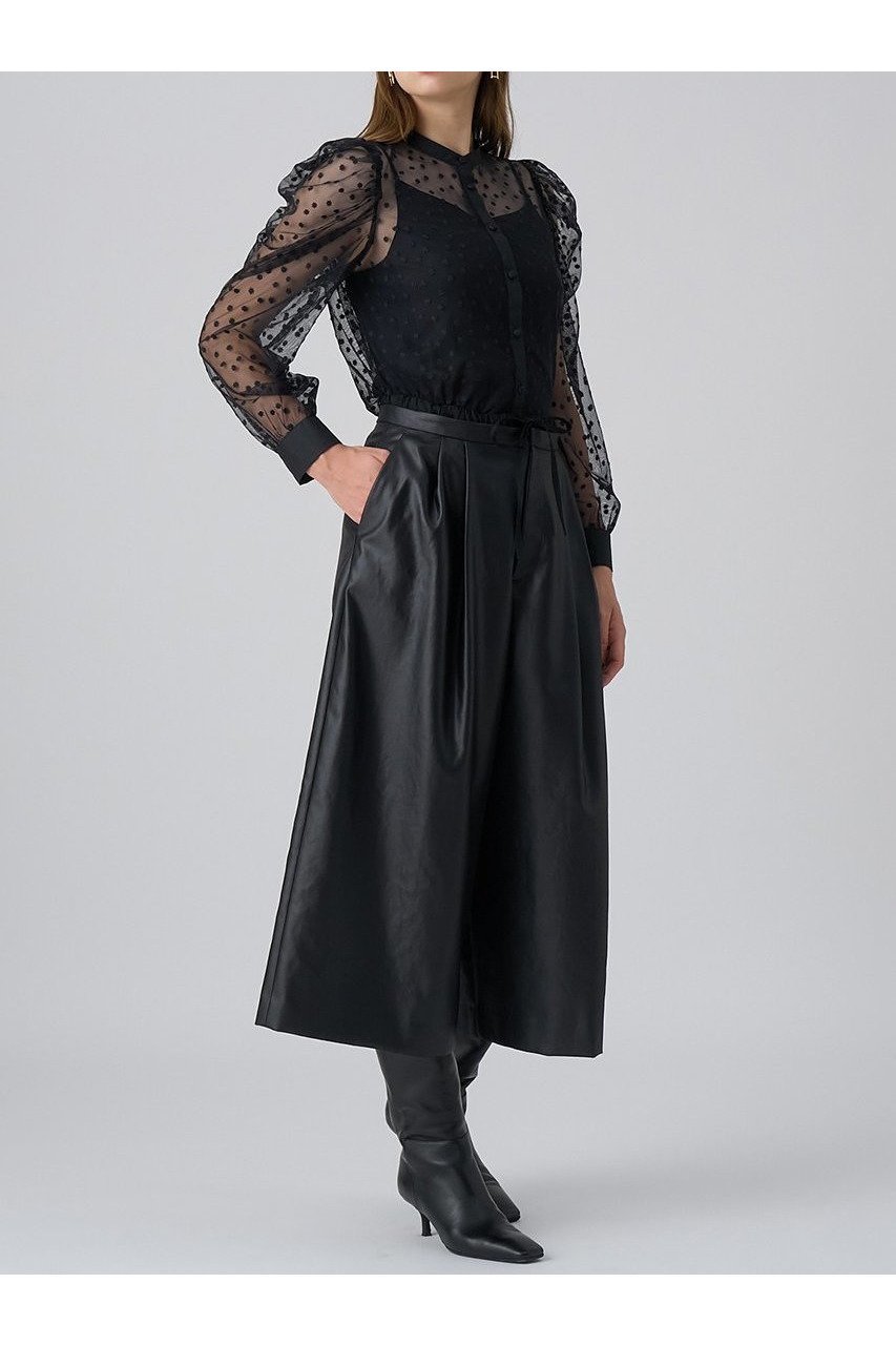 【アナイ/ANAYI】のリトルフラワーチュールギャザーブラウス 人気、トレンドファッション・服の通販 founy(ファニー) 　ファッション　Fashion　レディースファッション　Fashion for Women　トップス・カットソー　Cut & Sew Tops　シャツ・ブラウス・オフィスカジュアル　Elegant Blouses & Button-Ups　2025年　2025　2025-2026秋冬・A/W　Autumn/Winter 2025–26 AW25–26　おすすめ　Recommended / Our Picks　オーガンジー　Organza Fabric　カフス　Cuff Design　ギャザー　Gathered, Ruffled　シアー　Sheer, See-Through　スリーブ　Sleeve, Long Sleeve / Short Sleeve　チュール　Tulip, Tulip Motif　ドット　Polka Dot, Dot Pattern　フラワー　Flower, Floral　ボトム　Bottoms, Lower Wear　モチーフ　Motif, Design Theme　ロング　Long, Long-Length　A/W・秋冬　Autumn/Winter　other-7|ID: prp329100004630804 ipo3291000000033313279