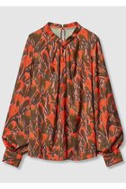 【アナイ/ANAYI】のペイントフラワープリントスリットネックブラウス オレンジ|ID: prp329100004630806 ipo3291000000036241576