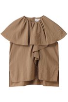 【プルミエ アロンディスモン/1er Arrondissement】のナイロンクロスケープカラーブラウス キャメル|ID: prp329100004630807 ipo3291000000036132308